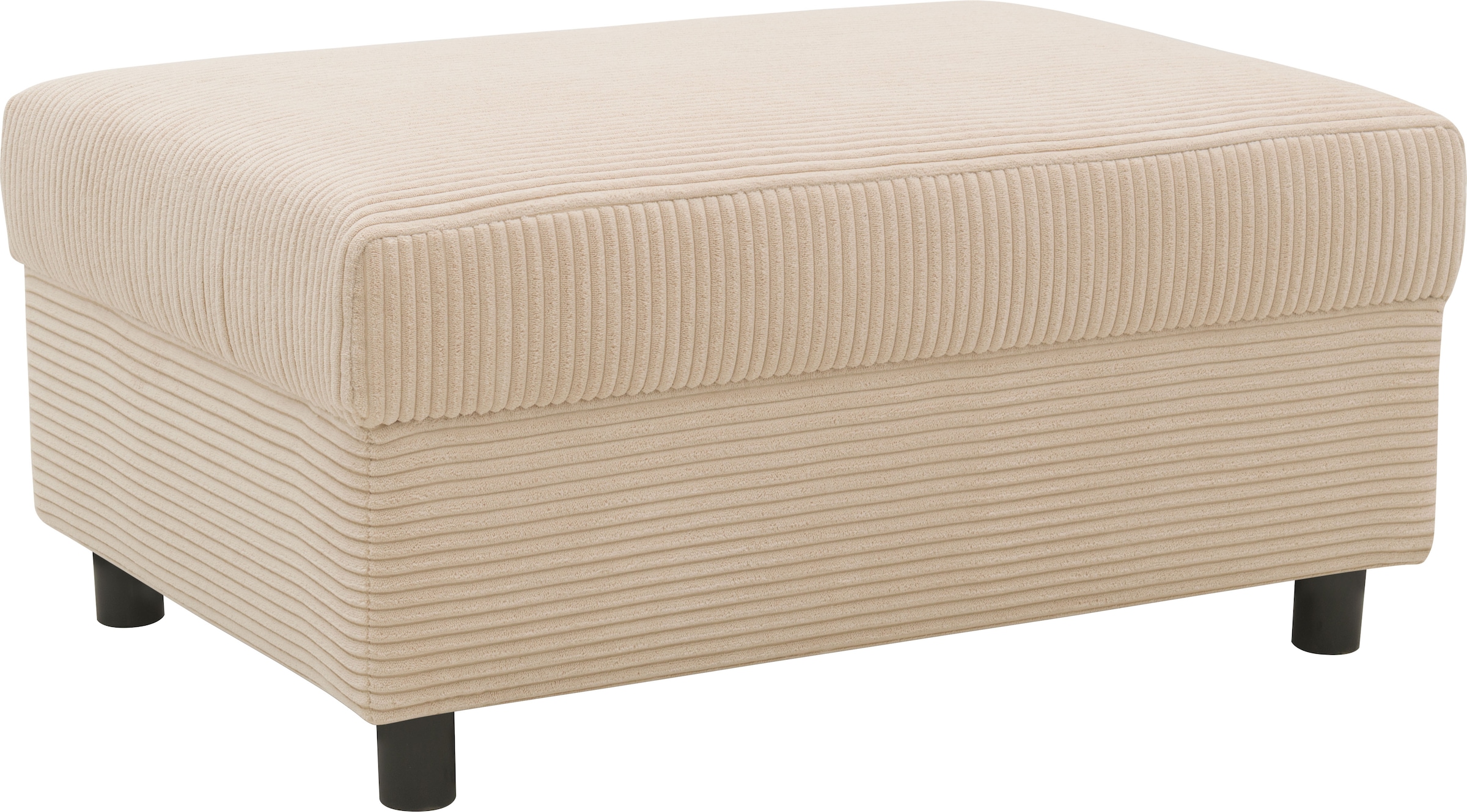 DOMO collection Polsterhocker »Turah 2 in Cord oder wasserabweisender Microfaser,«, moderner Polsterhocker, passend zum Ecksofa, B/T/H: 83/60/44 cm