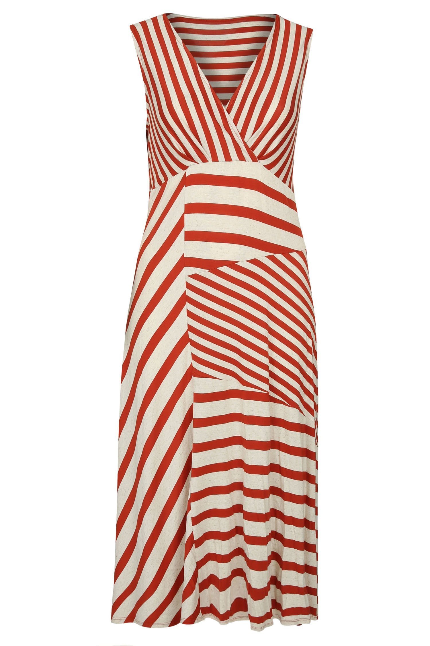 Maxikleid »Langes Kleid mit Streifen-Print-Mix«