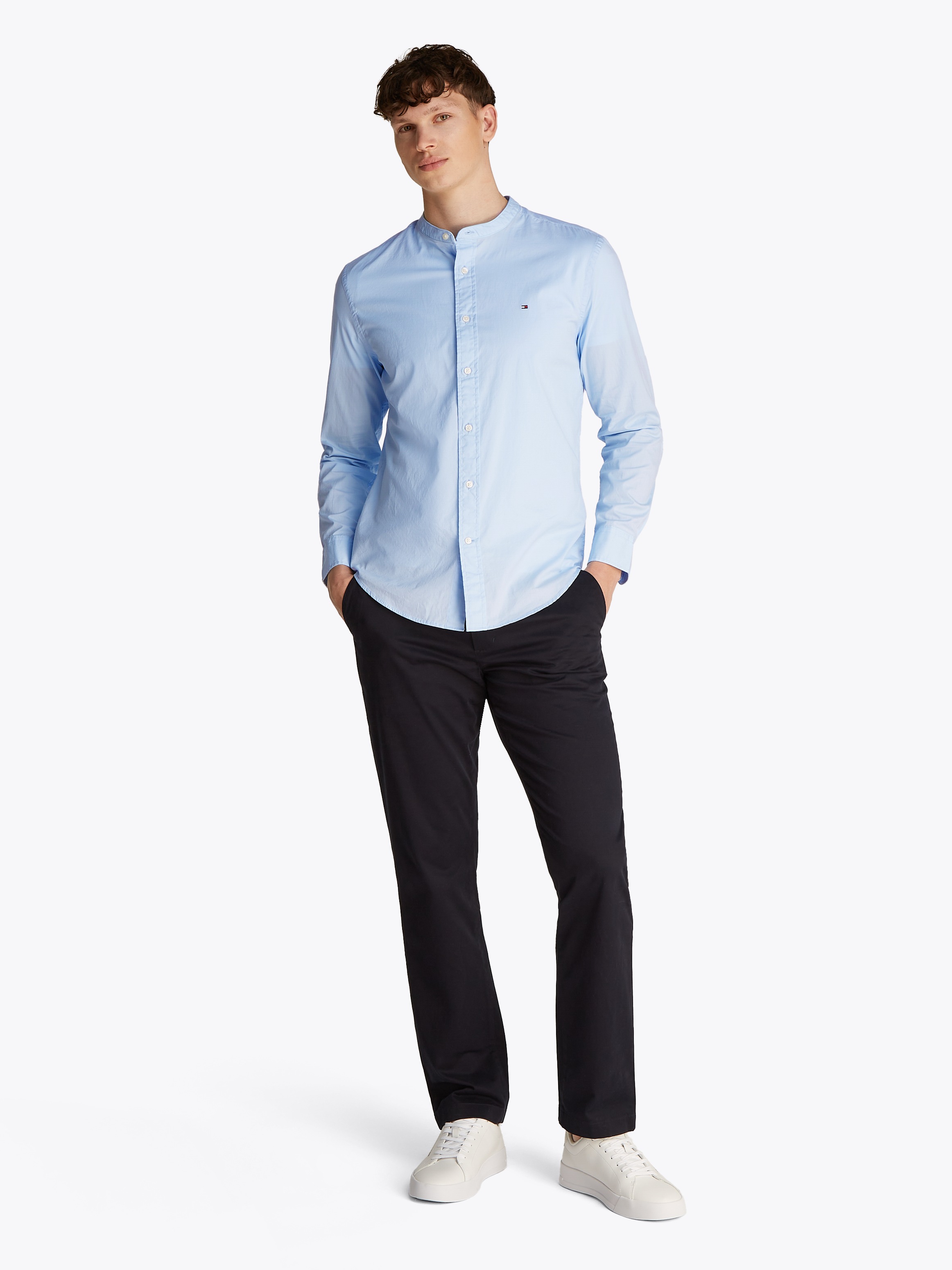 Tommy Hilfiger Chemise à manches longues »FLEX POPLIN SOLID MAO Regular Fit SHIRT«