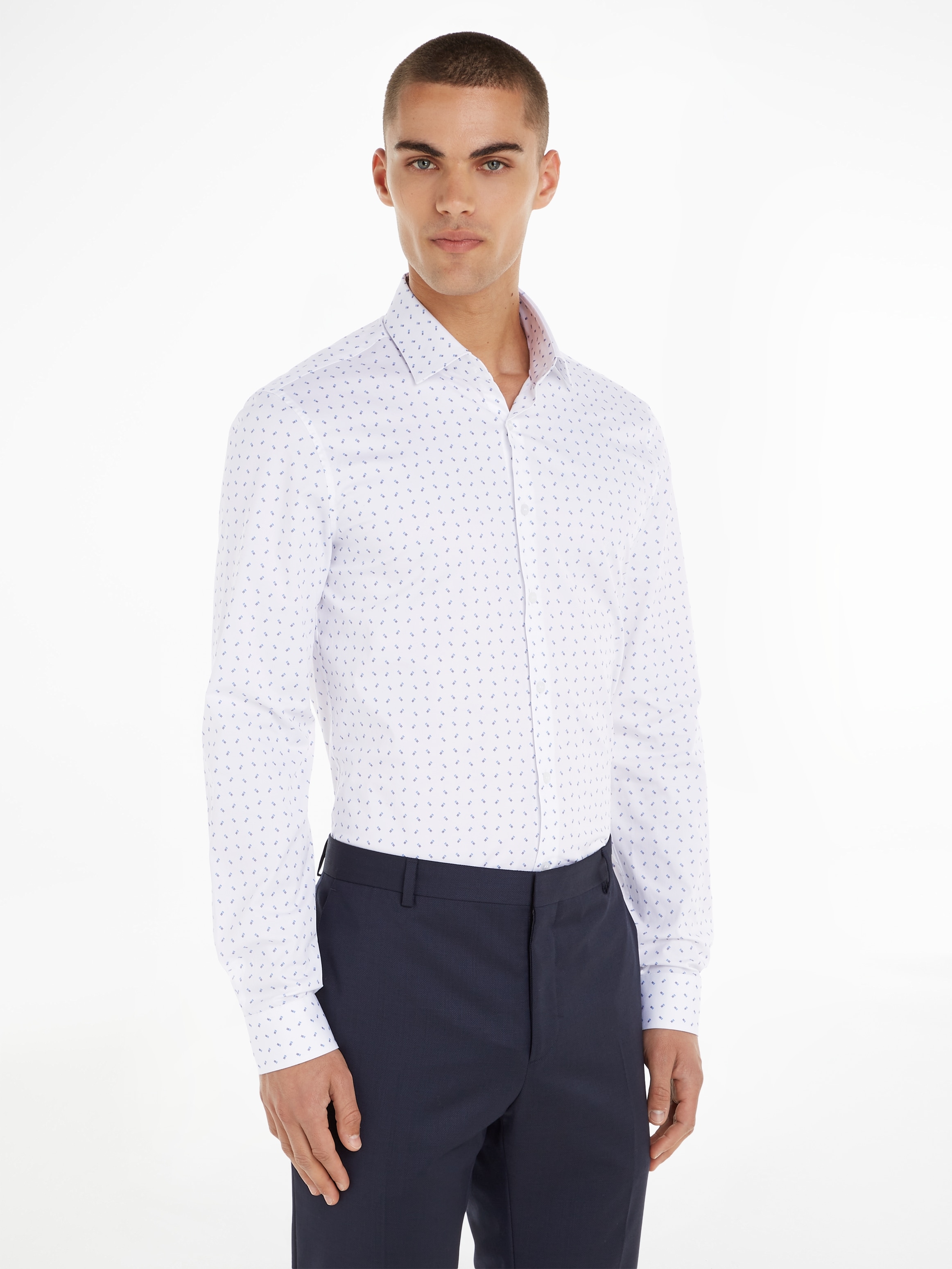 Langarmhemd »TWILL 2 COLOR PRINT SHIRT«, mit Markenlabel