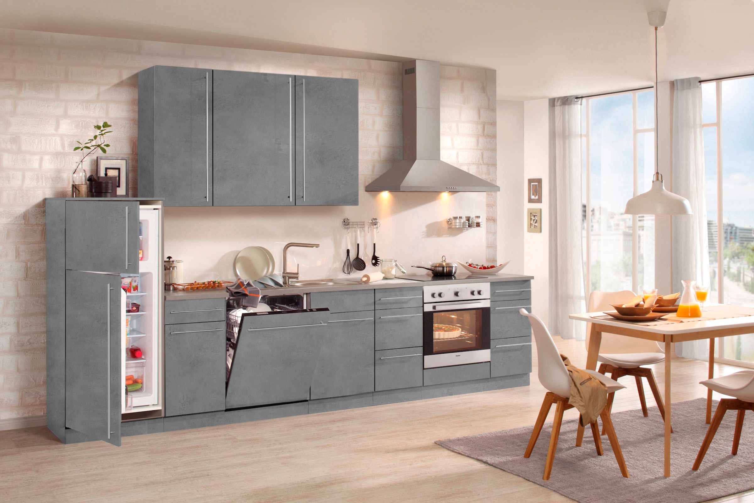 wiho Küchen Spülenschrank »Chicago«, 110 cm breit, inkl. Tür/Sockel für Geschirrspüler