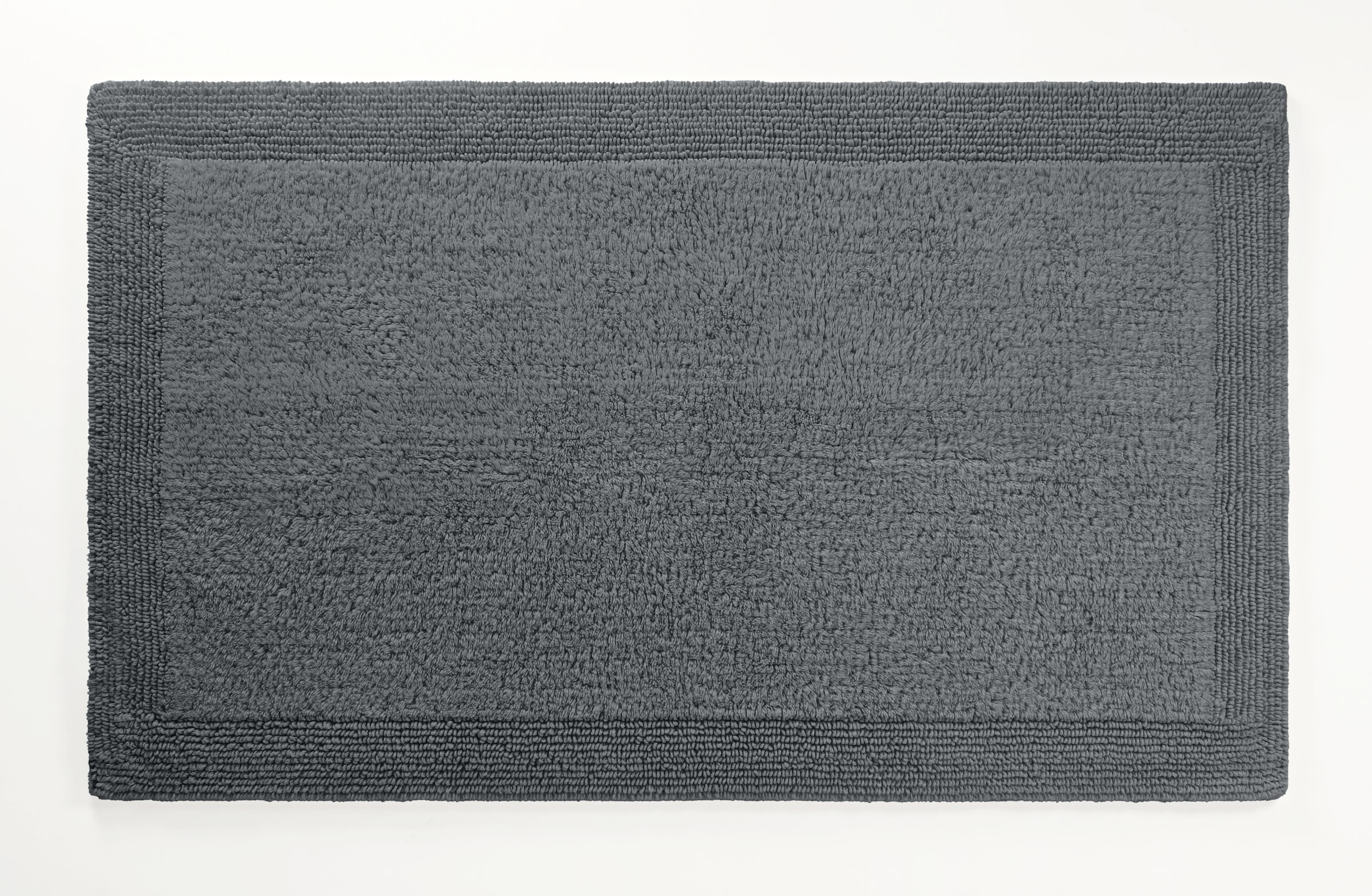 my home Badematte »Kapra, Badvorleger, Badezimmer Teppich«, beidseitig nutzbar-fussbodenheizungsgeeignet-strapazierfähig, mit Bordüre, Badteppich, Badematte, Baumwolle