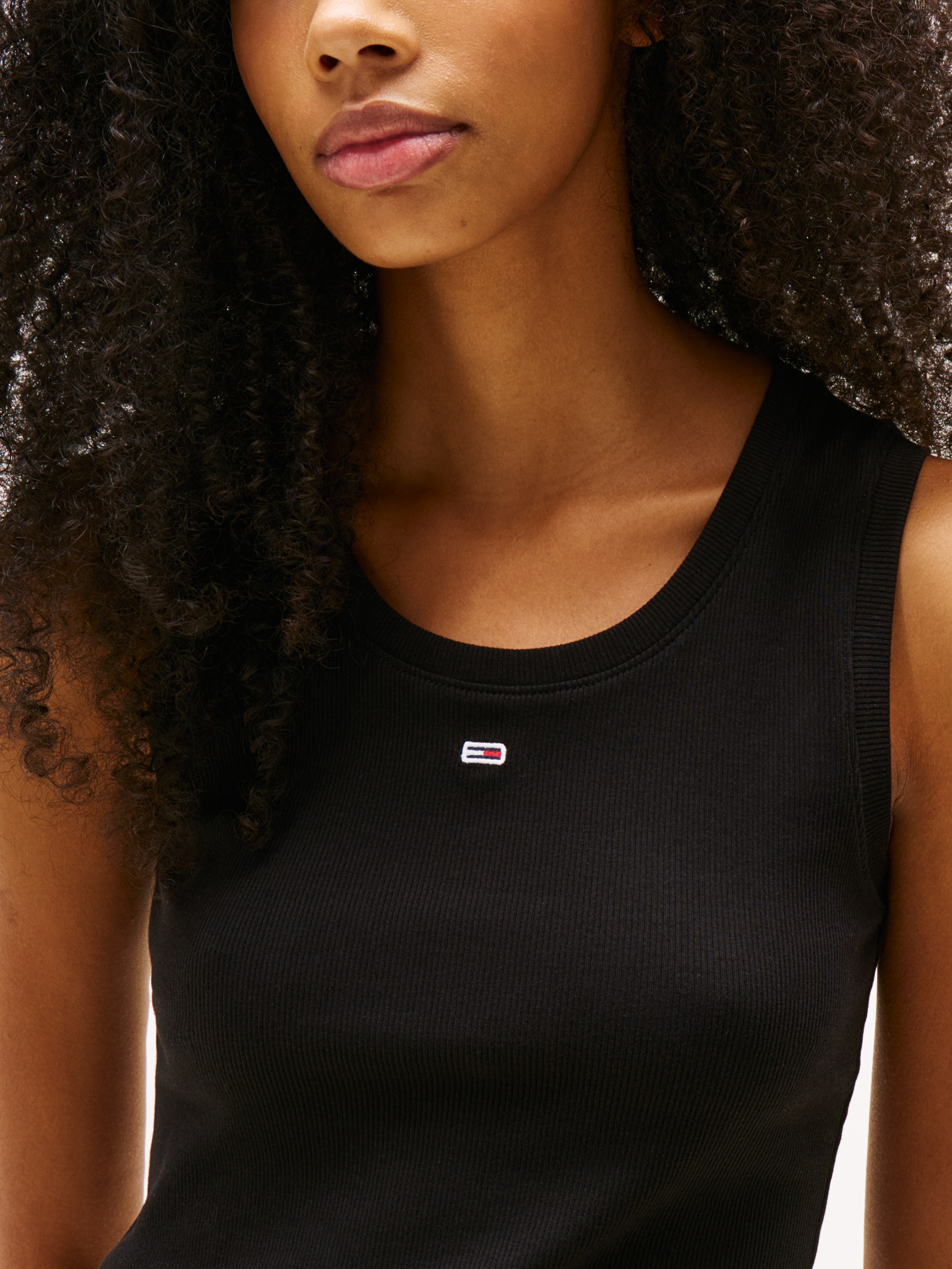 Tommy Jeans Curve Tanktop »TJW ESSENTIAL RIB TANK EXT«, in Grossen Grössen, Rippware