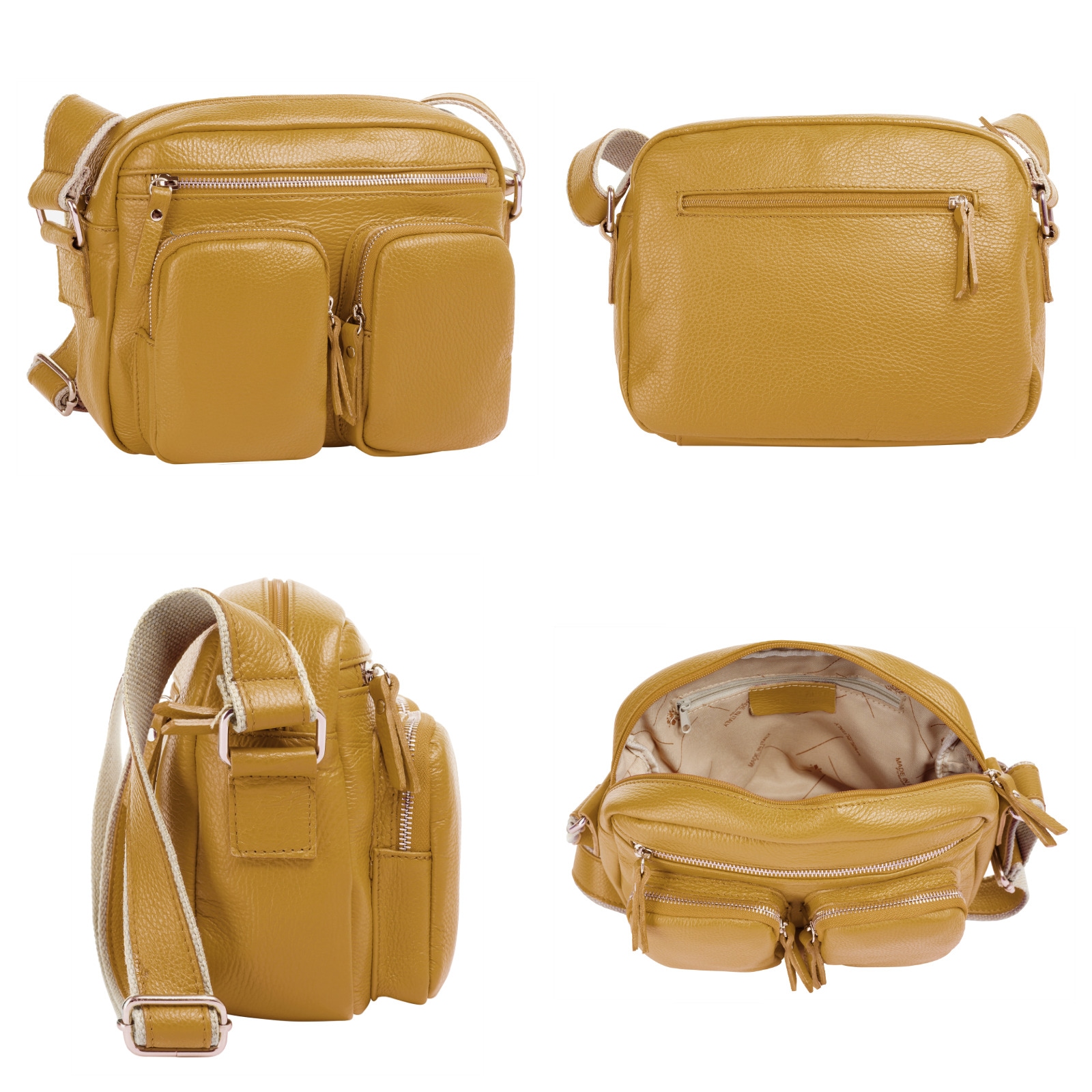 Samantha Look Sac à bandoulière echt Leder, Made in Italy