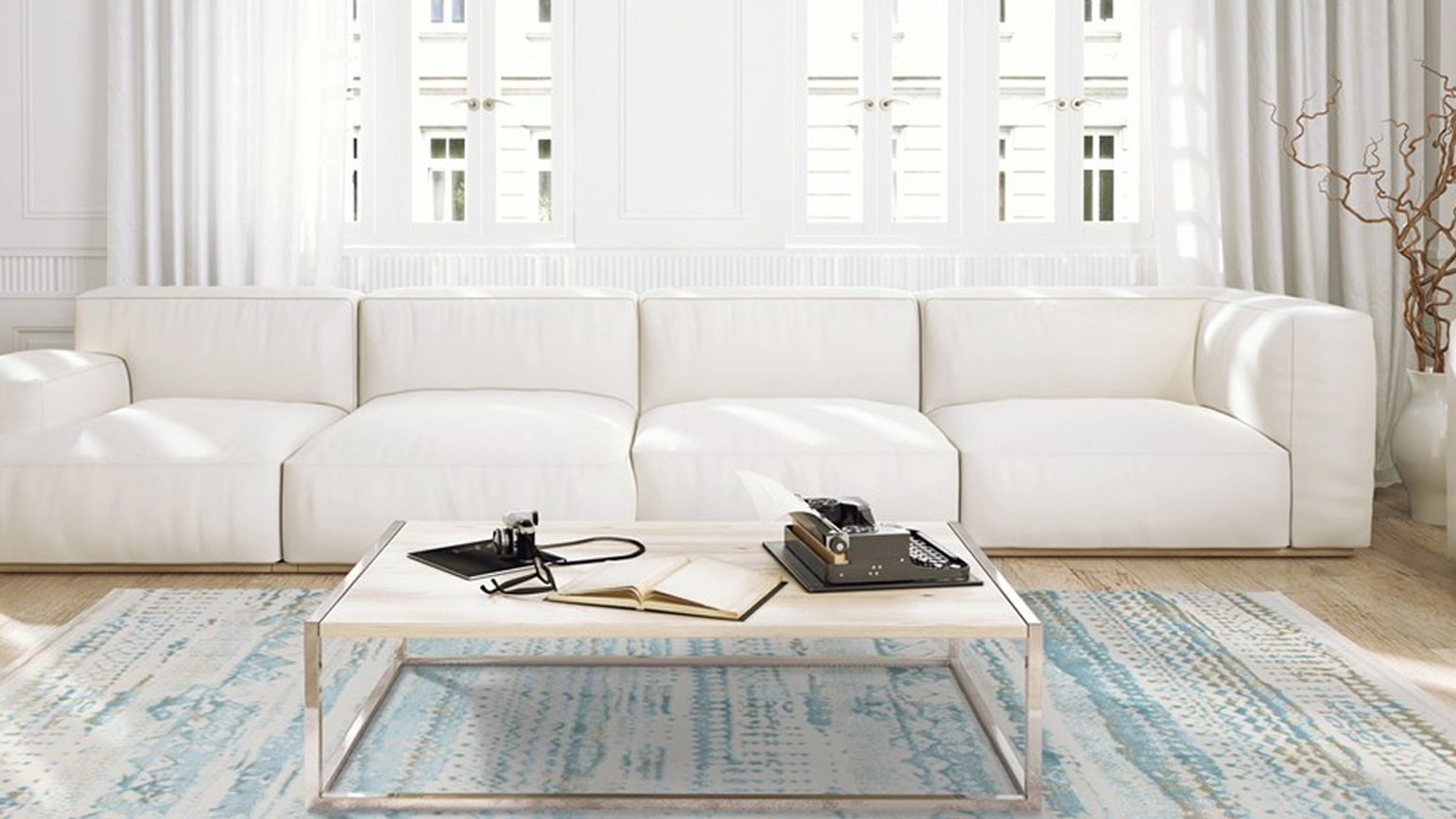 Image of calo-deluxe Teppich "Texsa 355" rechteckig 15 mm Höhe Vintage Design, Wohnzimmer