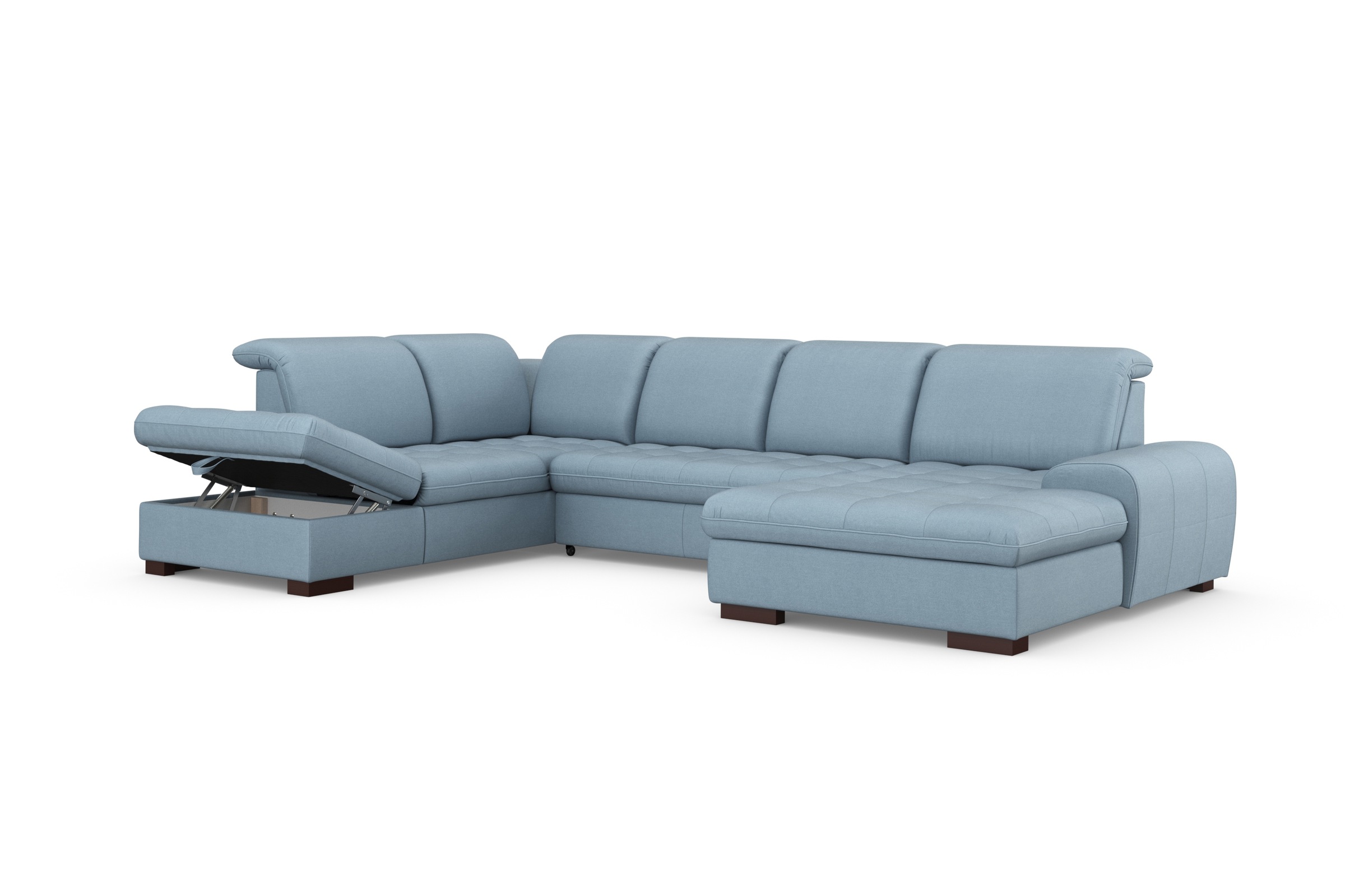 sit&more Wohnlandschaft »Luxor U-Form«, wahlweise mit Bettfunktion, Bettkasten und Kopfteilverstellung