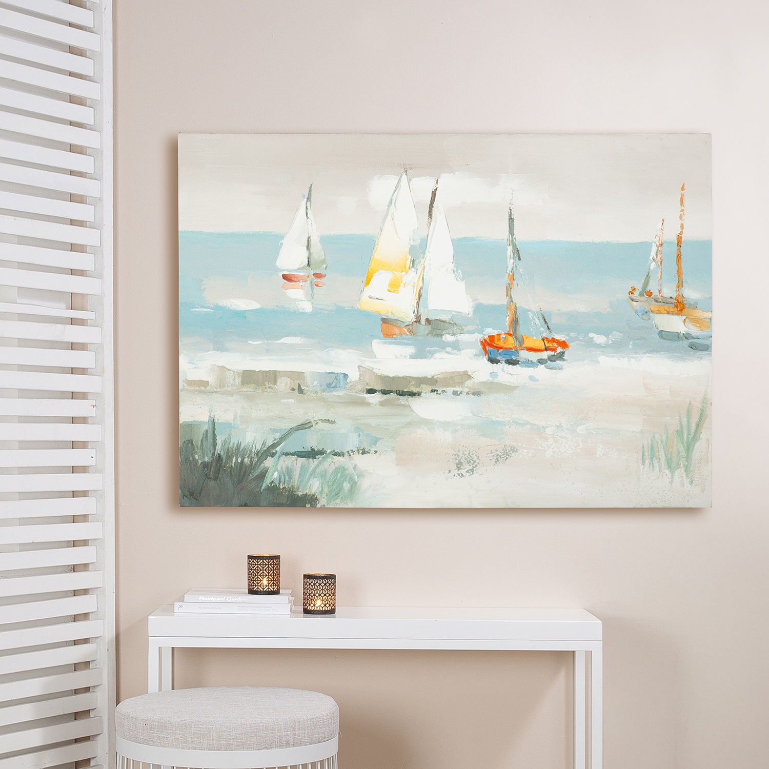 Image of GILDE Leinwandbild "Bild rechteckig Algarve mehrfarbig H. 50 cm" 1 Stk. tlg.