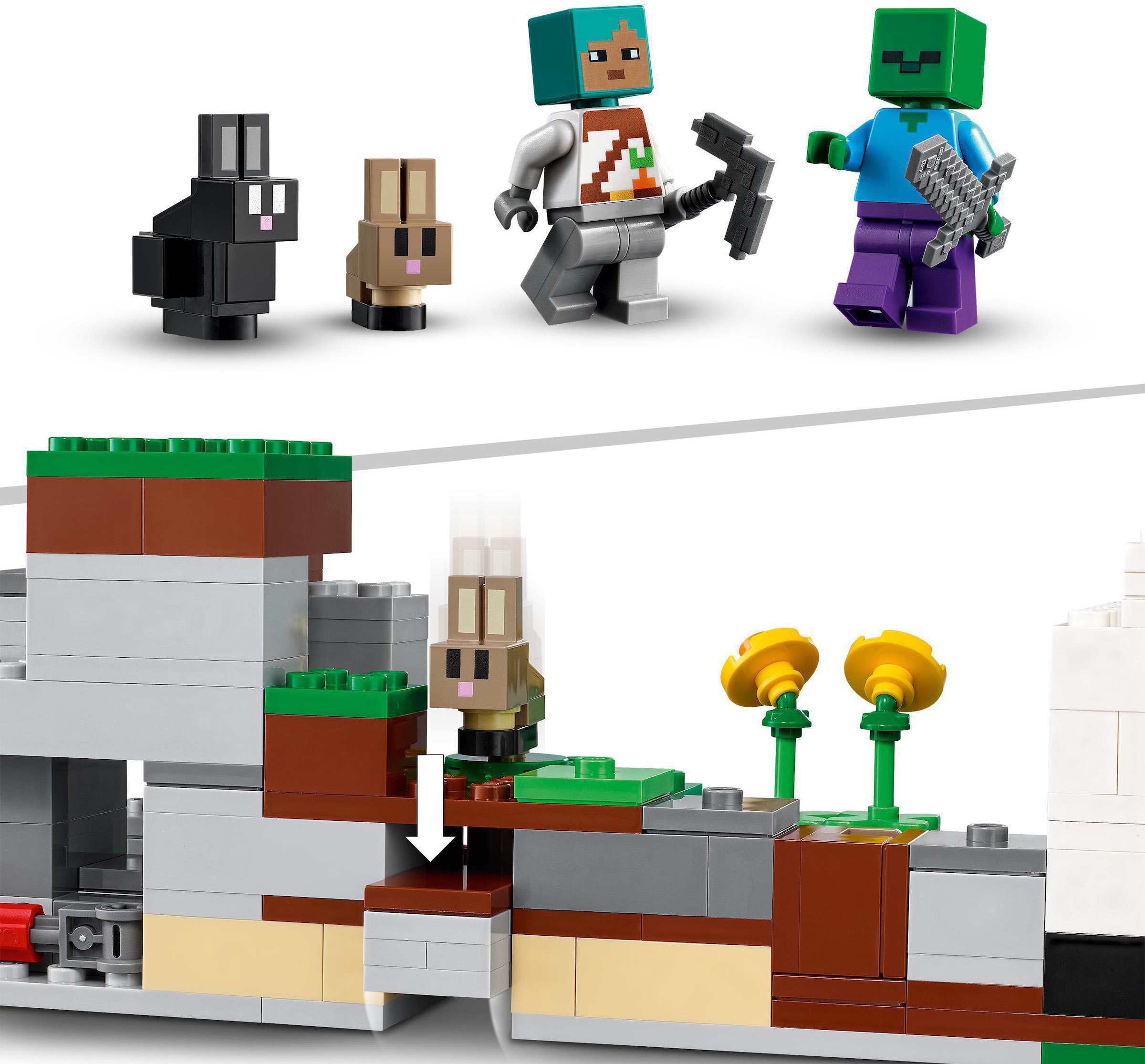 LEGO® Konstruktionsspielsteine »Die Kaninchenranch (21181), LEGO® Minecraft™«, (340 St.)