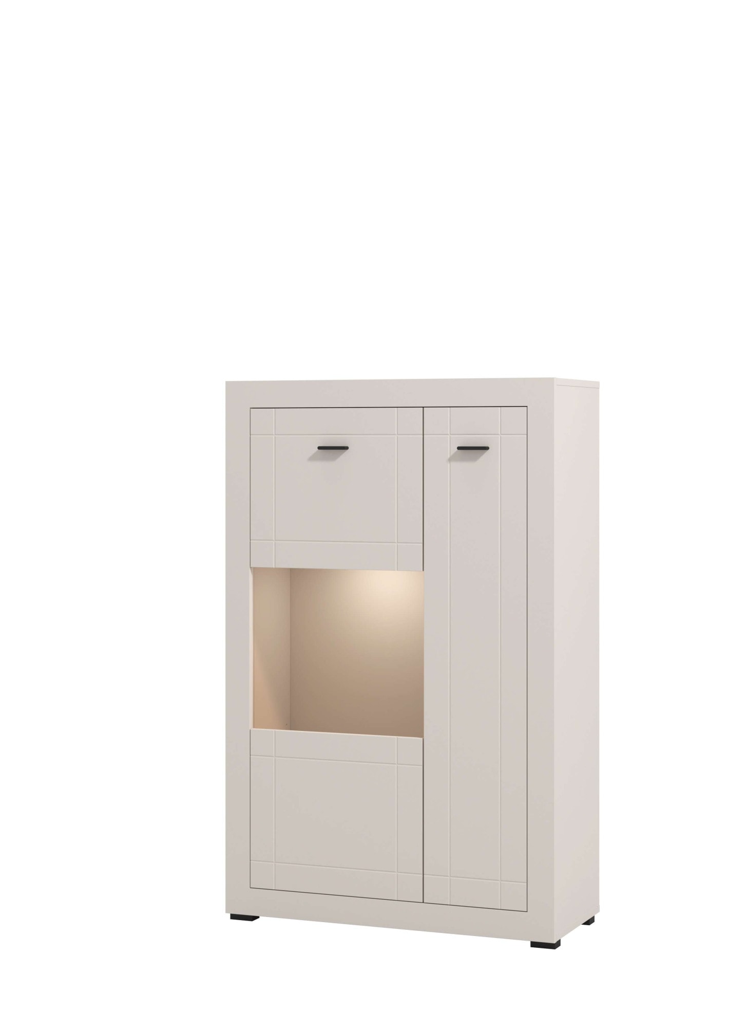 Home affaire Highboard »Warwick, Hochkommode, Vitrine, Glasvitrine, Kombi-Highboard« Modernes Highboard: Kaschmir-Dekor, 2 Türen, Heissfolienprägung