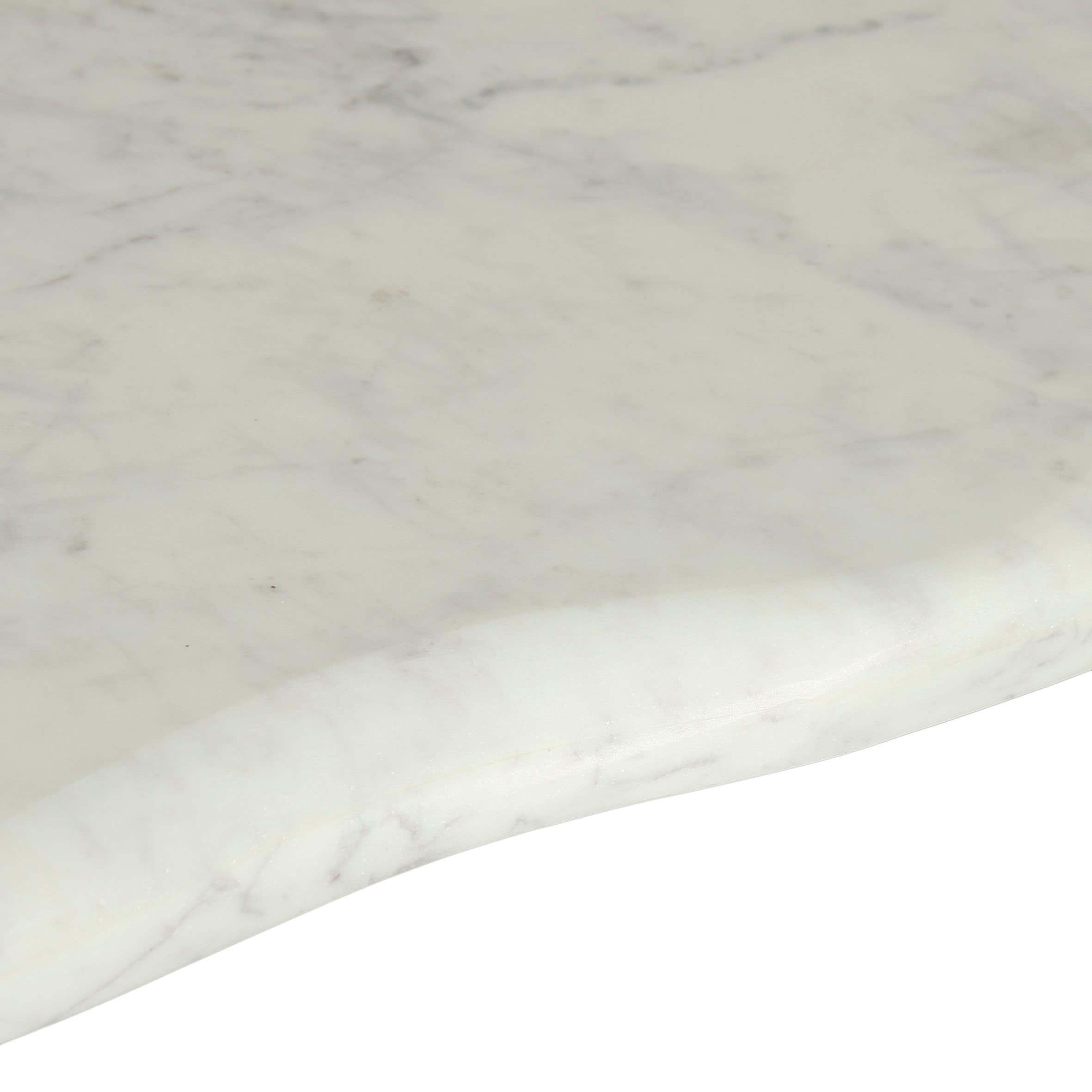 byLIVING Couchtisch »Stone«, (1 St.), aus echtem weissen Marmor mit natürlicher Wellenkante, 115x60cm