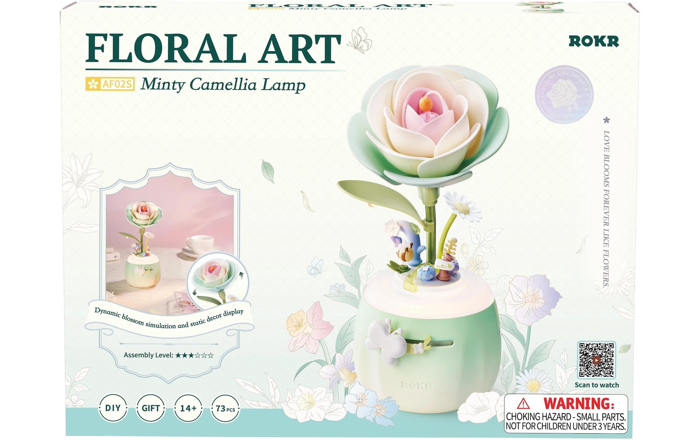   Modellbausatz »Rolife Minty Camellia Lamp Animiertes Nachtlicht« 73 Stk. tlg.