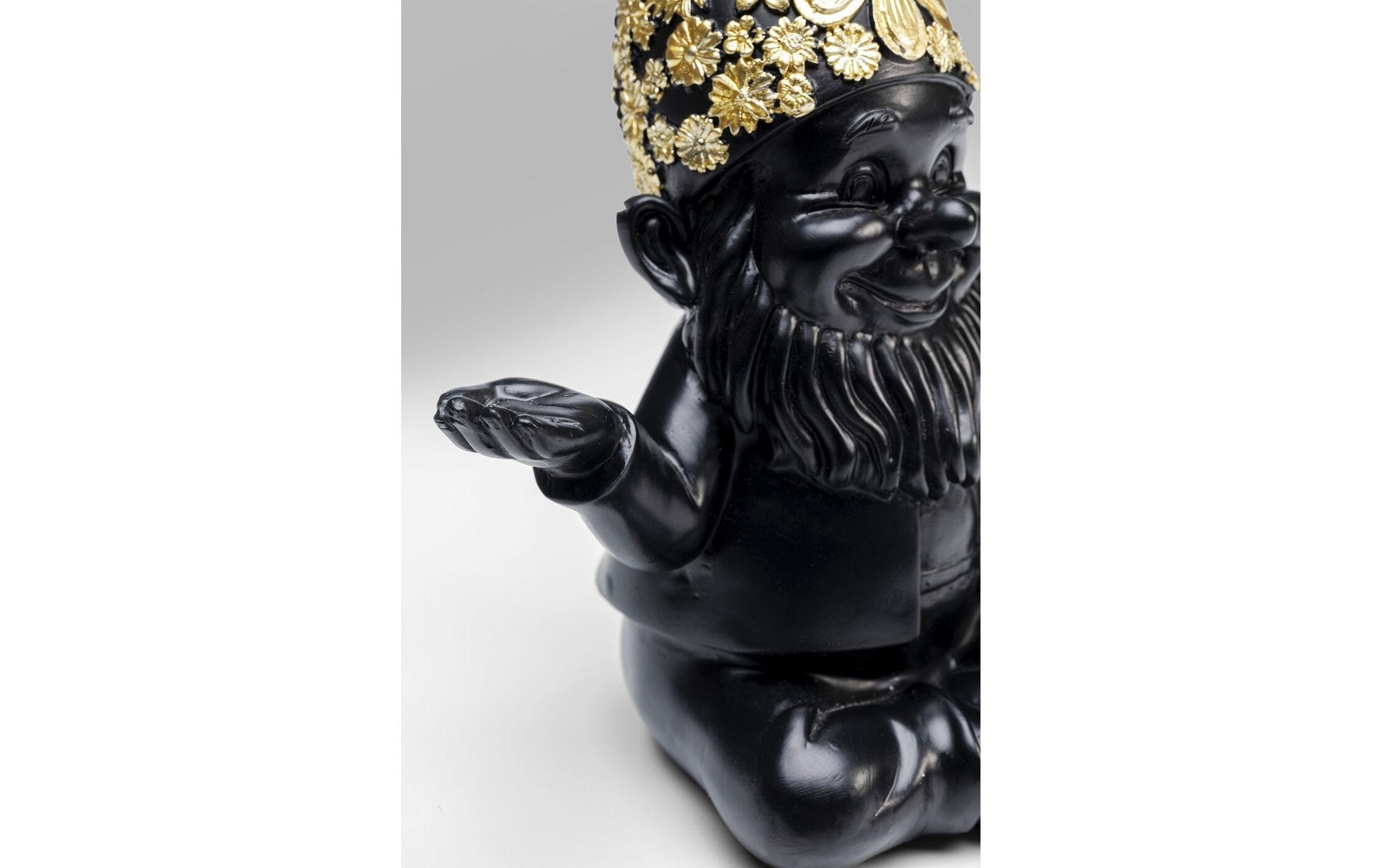 Kare Design Dekofigur »Zwerg Meditation, Schwarz-Goldfarben«