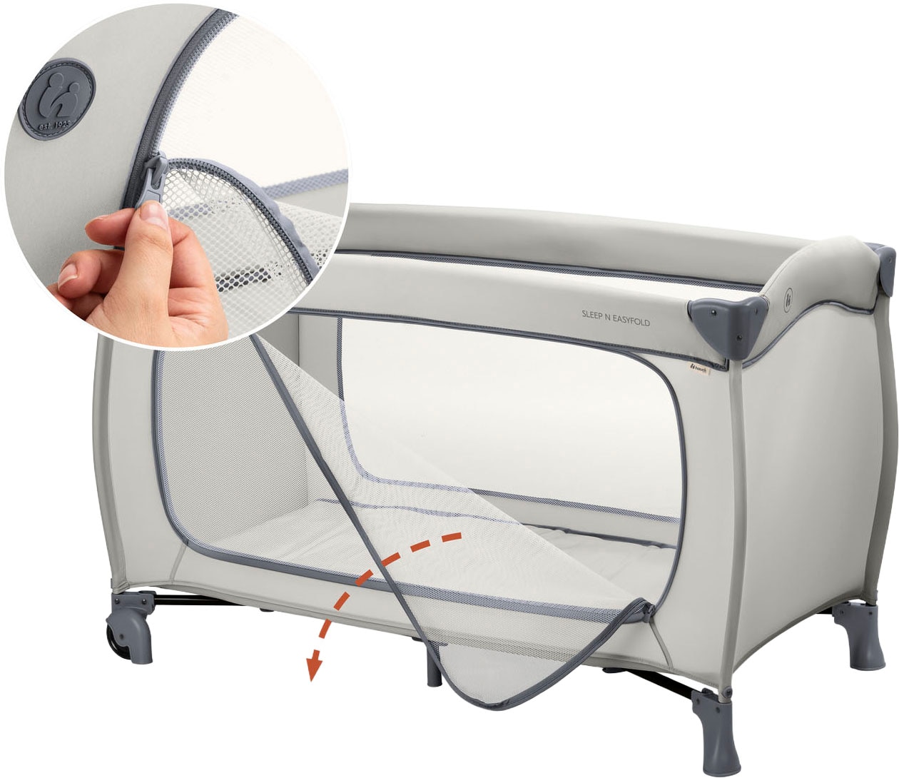 Hauck Lit de voyage pour bébé »Sleep N Easyfold« Vorderausstieg; inkl. Transporttasche