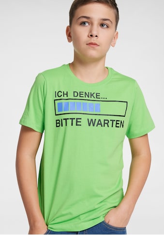 KIDSWORLD T-Shirt »ICH DENKE...BITTE WARTEN«, Druck kaufen