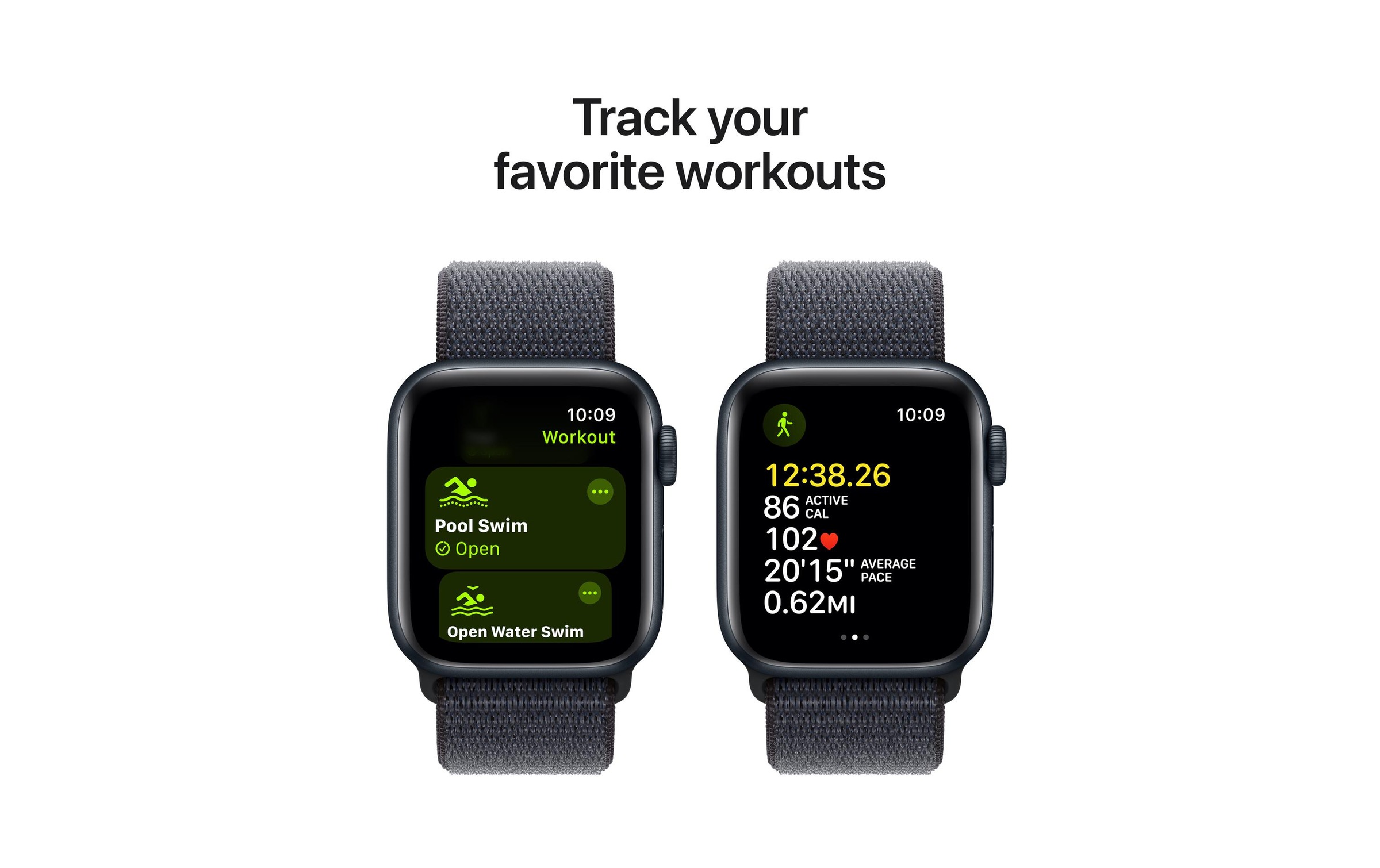 Apple Watch SE (2024), 40 mm, GPS + Cellular, Sport Loop, Mitternacht