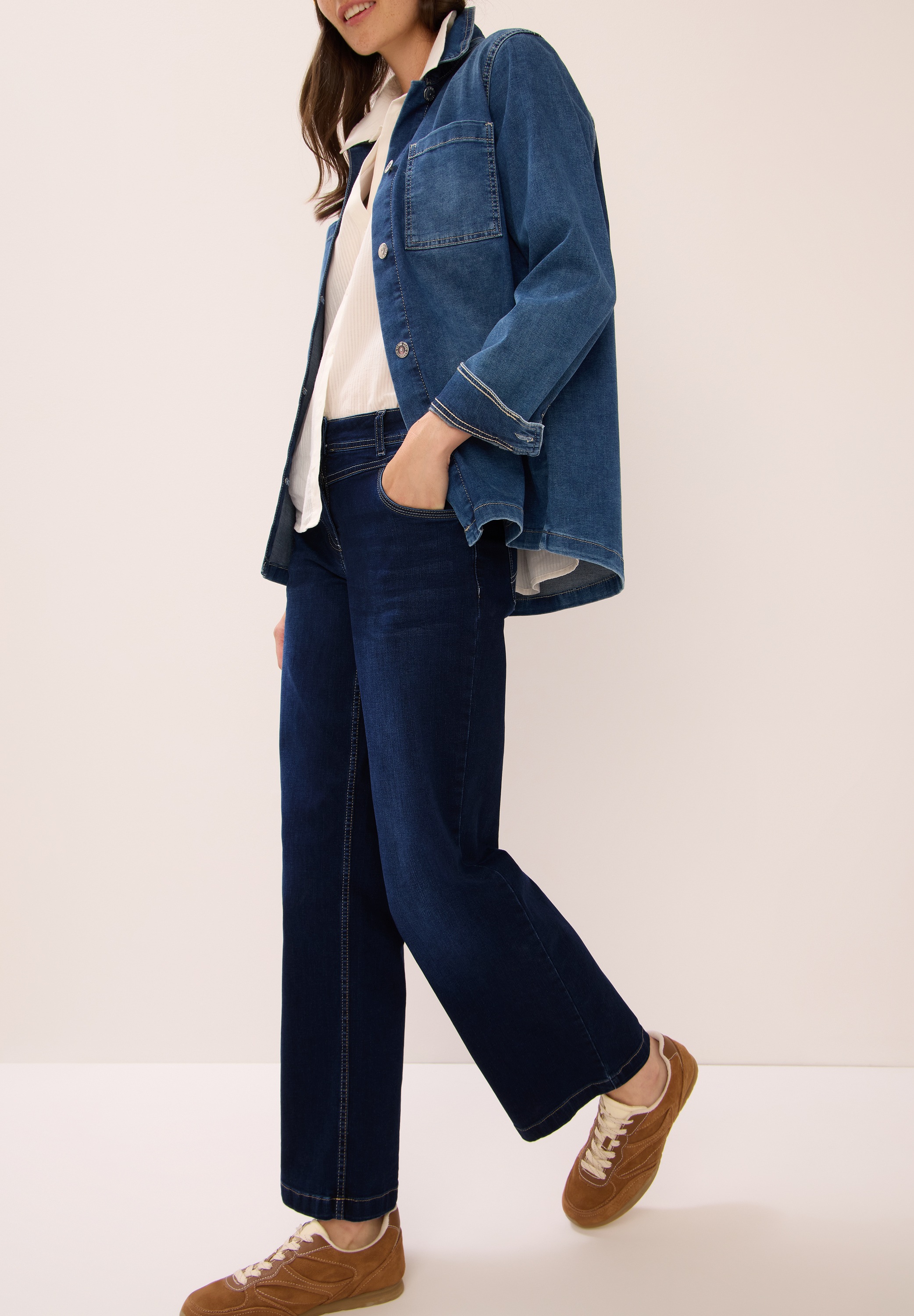 Image of Cecil 7/8-Jeans "Style CE Neele" Loose Fit mit modischen Wide Legs