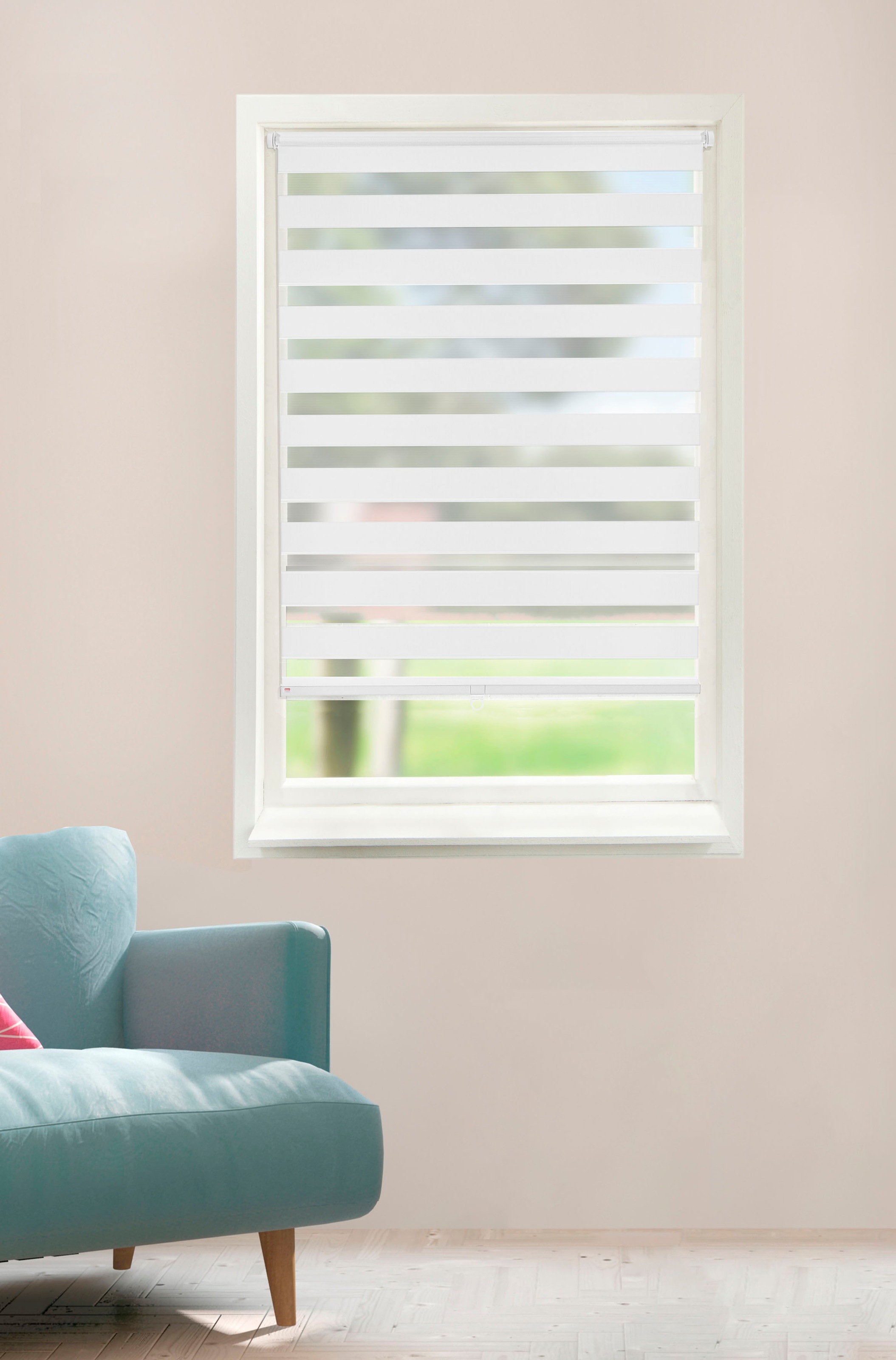 Image of GOODproduct Doppelrollo »Gracee«, Lichtschutz, Sichtschutz, ohne Bohren, freihängend, nachhaltig, recyceltes Polyester, schnurlos, monochrom, basic, Klemmträger bei Ackermann Versand Schweiz