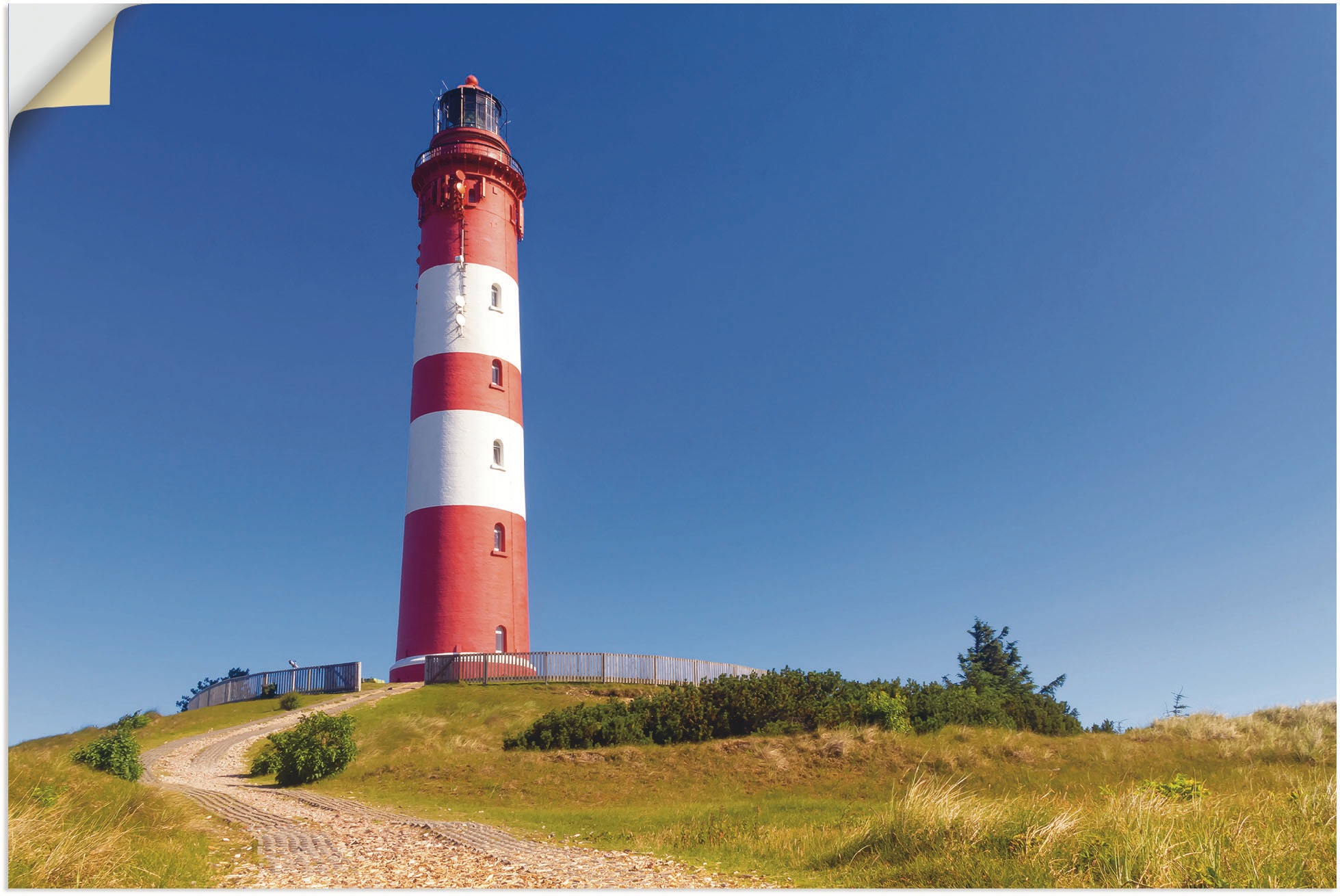 Image of Artland Wandbild »Weg zum Leuchtturm«, Gebäude, (1 St.), in vielen Grössen & Produktarten - Alubild / Outdoorbild für den Aussenbereich, Leinwandbild, Poster, Wandaufkleber / Wandtattoo auch für Badezimmer geeignet bei Ackermann Versand Schweiz