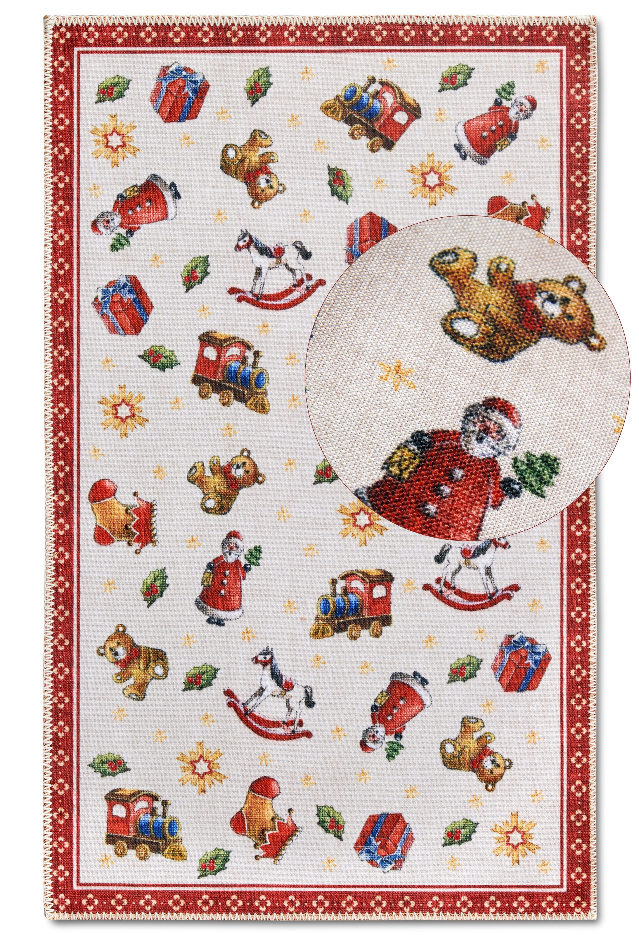 Villeroy & Boch Tapis »Nostalgic Toy's Delight, eckig, rund und Läufer« Rectangulaire 3 mm Höhe Weihnachten, Wohnzimmer, Flur, Geschenk, Toys Delight, Dekoration