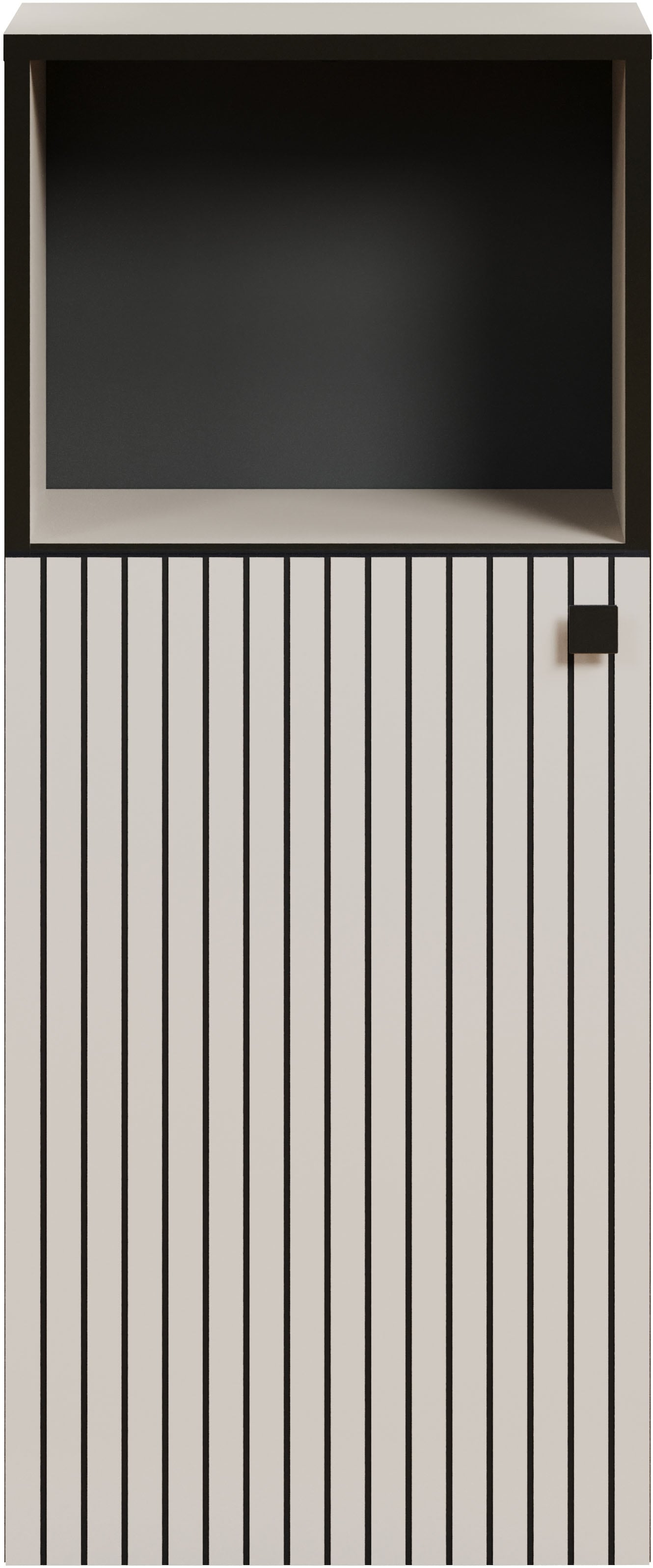 welltime Unterschrank »Amrum«, Badschrank mit offenem Fach und Rillenoptik - Masse (B/T/H) 40/31/95 cm