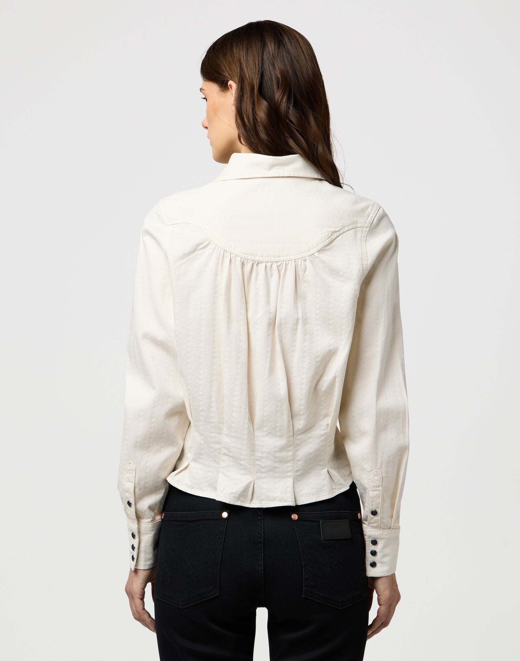 Wrangler Langarmbluse »WRANGLER Langarmhemd Femme Peplum Shirt«