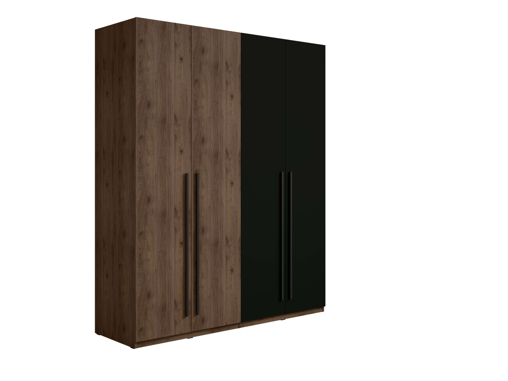 Home affaire Kleiderschrank »RIMINI Drehtürenschrank mit Soft-Close-Funktion, B/T/H: 180/60/220 cm« Garderobe mit 4 Drehtüren und schwarzem Griffen, viel Stauraum