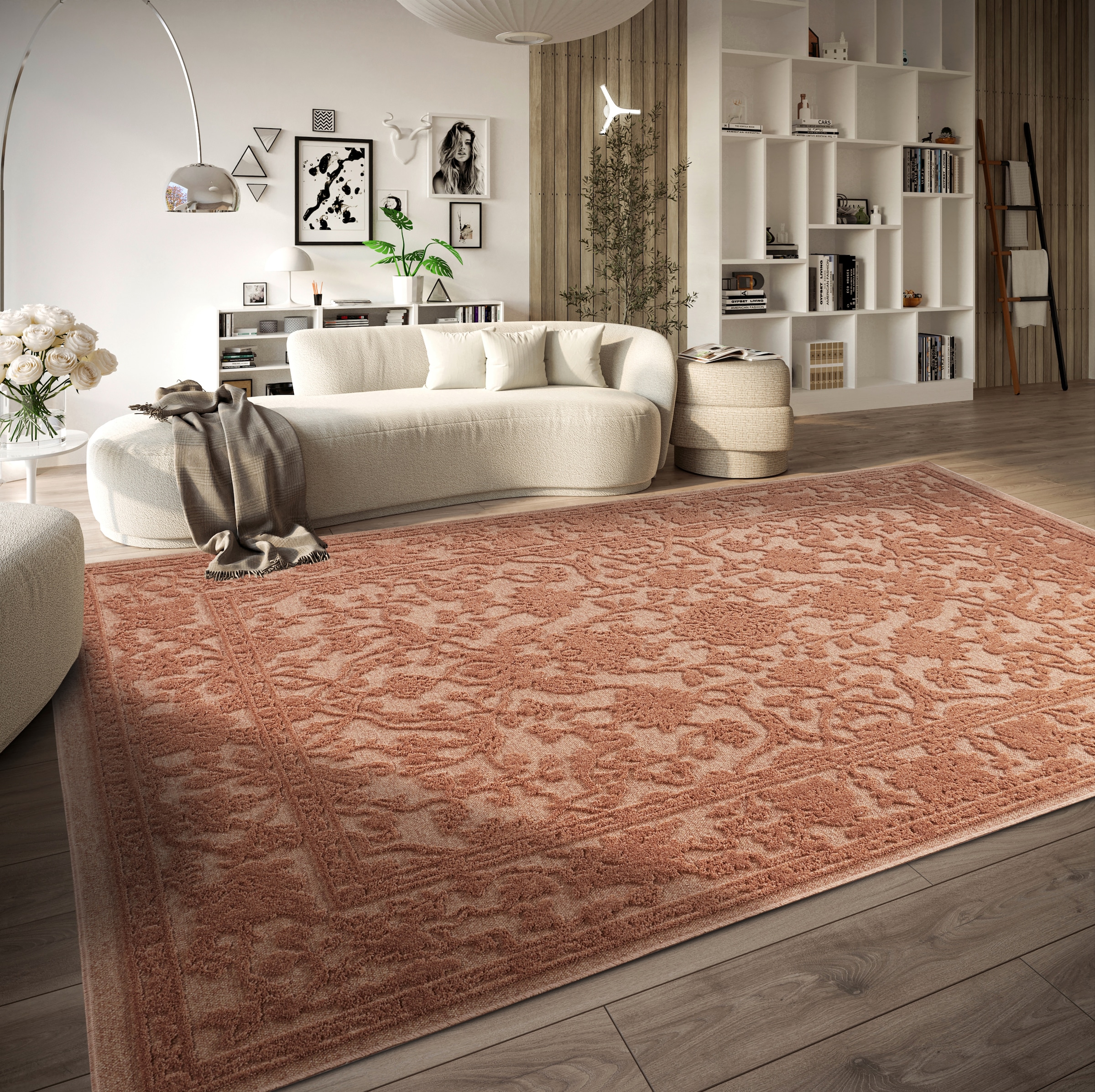 Villeroy & Boch Teppich »Ambroise«, rechteckig, 5,5 mm Höhe, Wohnzimmer, Schlafzimmer, Modern, Hoch-Tief Effekt, Flur