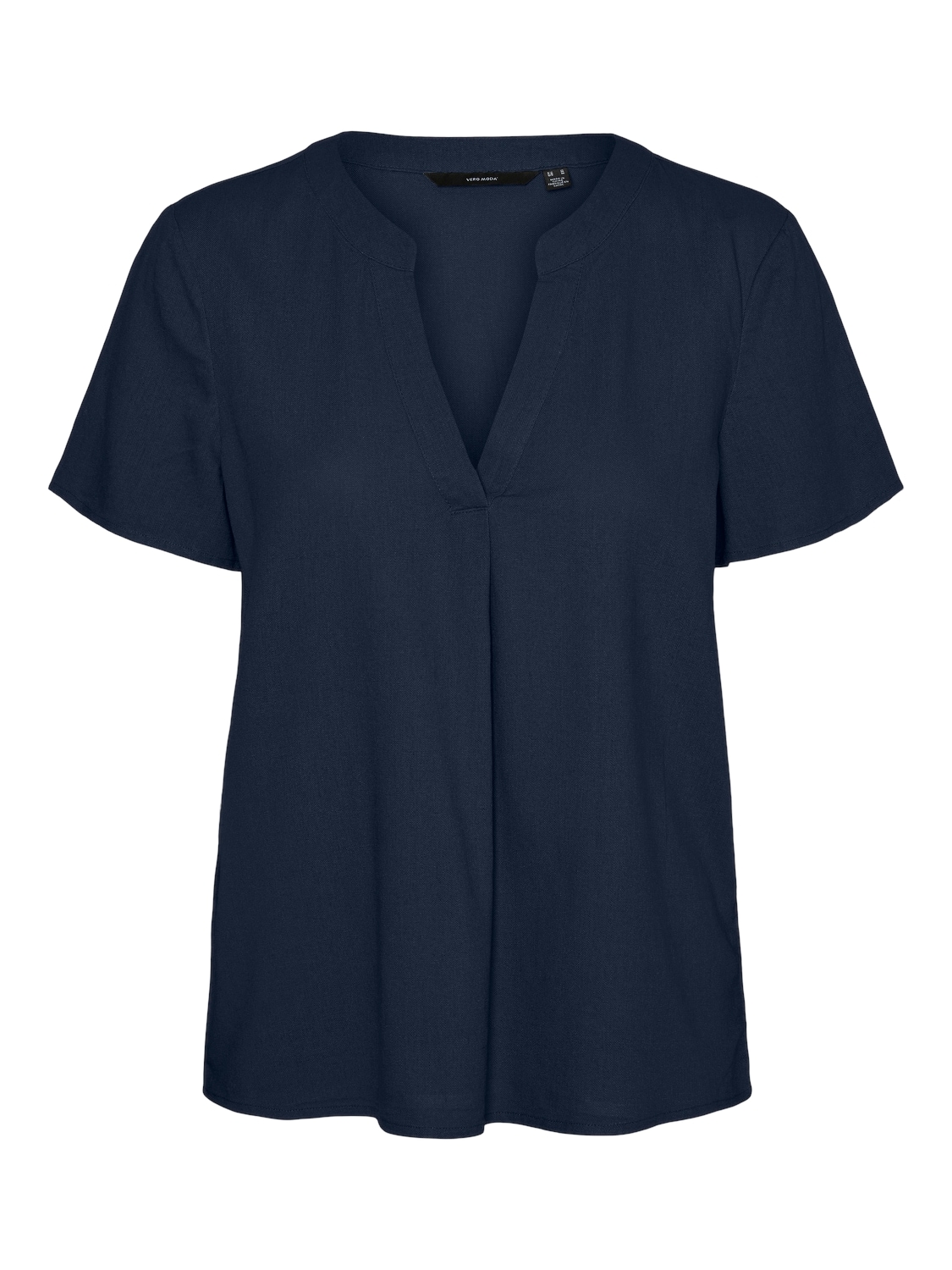 Vero Moda Blusenshirt »VMMYMILO SS V-NECK TOP WVN GA«, mit Leinen