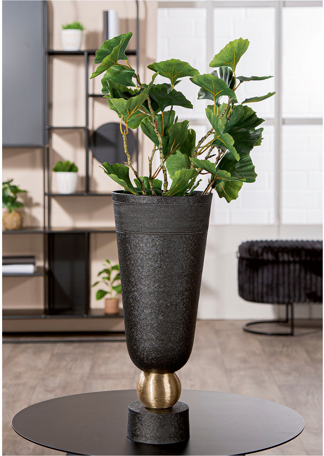 Casablanca by Gilde Vase de table »Vase konisch Nama schwarz«