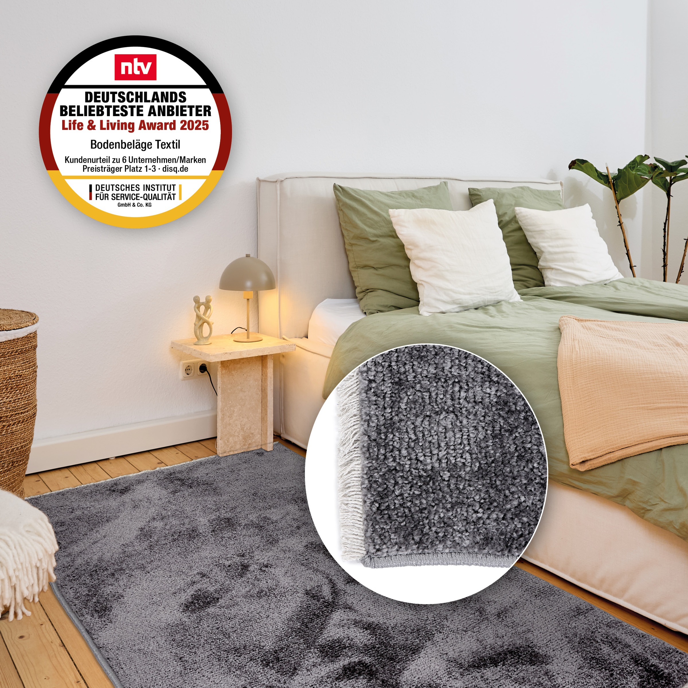 ASTRA Teppich »Stevie 250« rechteckig 9 mm Höhe weicher Kurzflor, gewebt, Wohnzimmer, Schlafzimmer