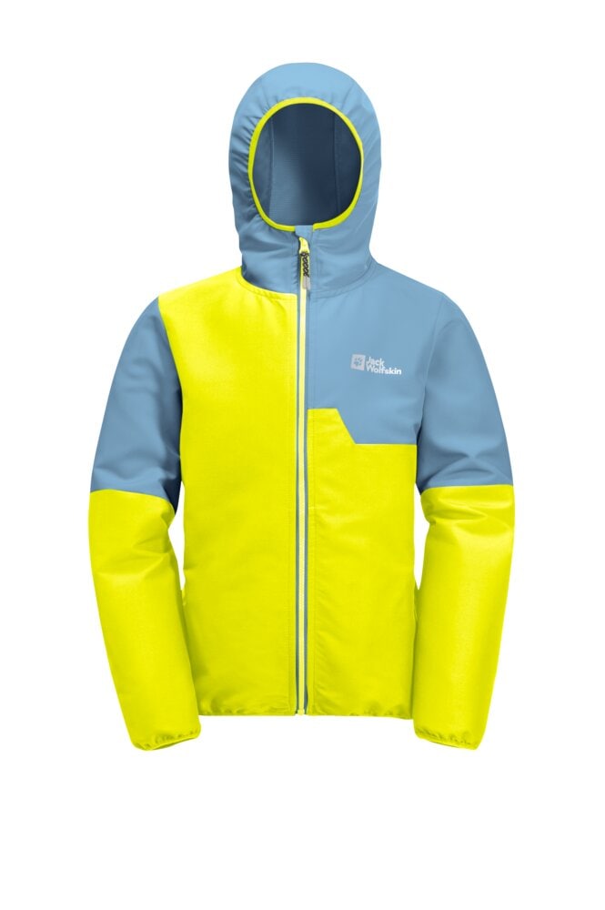 Jack Wolfskin Softshelljacke »TURBULENCE HOODED JKT K«, mit Kapuze, Kapuze: fest mit der Jacke verbunden