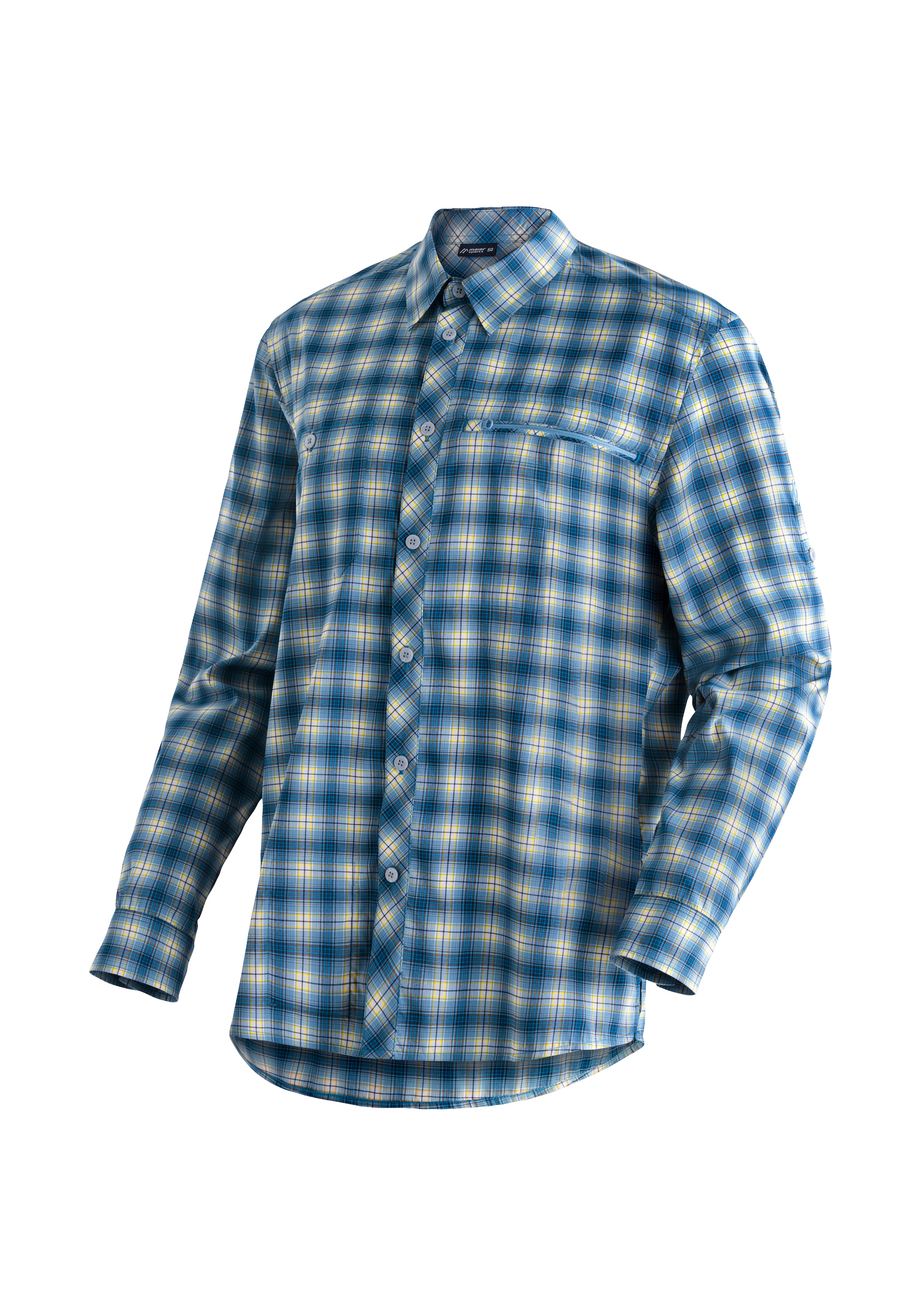 Maier Sports Funktionshemd »Kasen L/S M« Herren Hemd langarm, karriertes Freizeithemd, Langarmhemd, Regular Fit