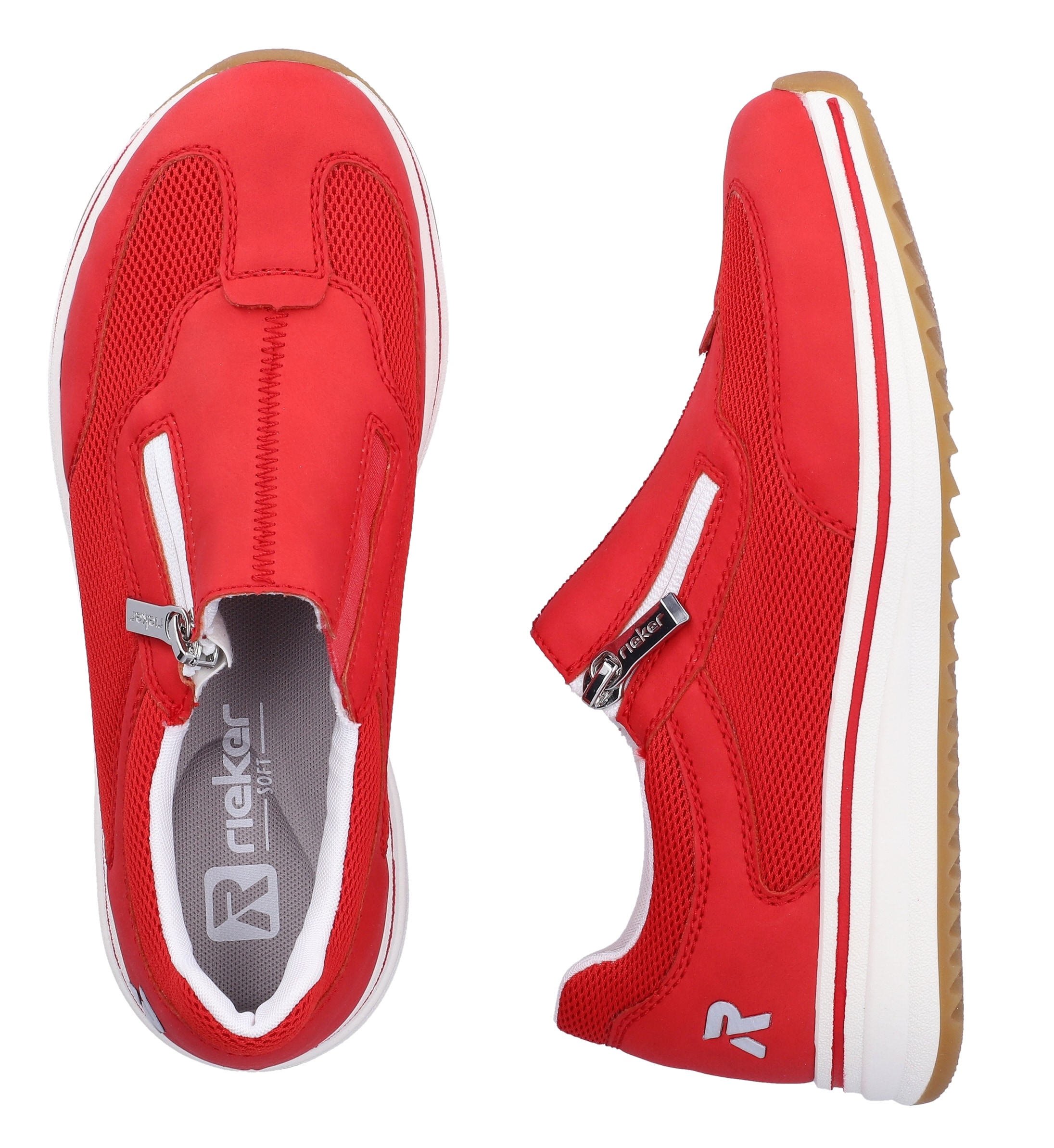 Rieker Slipper  Sneaker à enfiler, chaussure basse, chaussure décontractée avec fermeture éclair