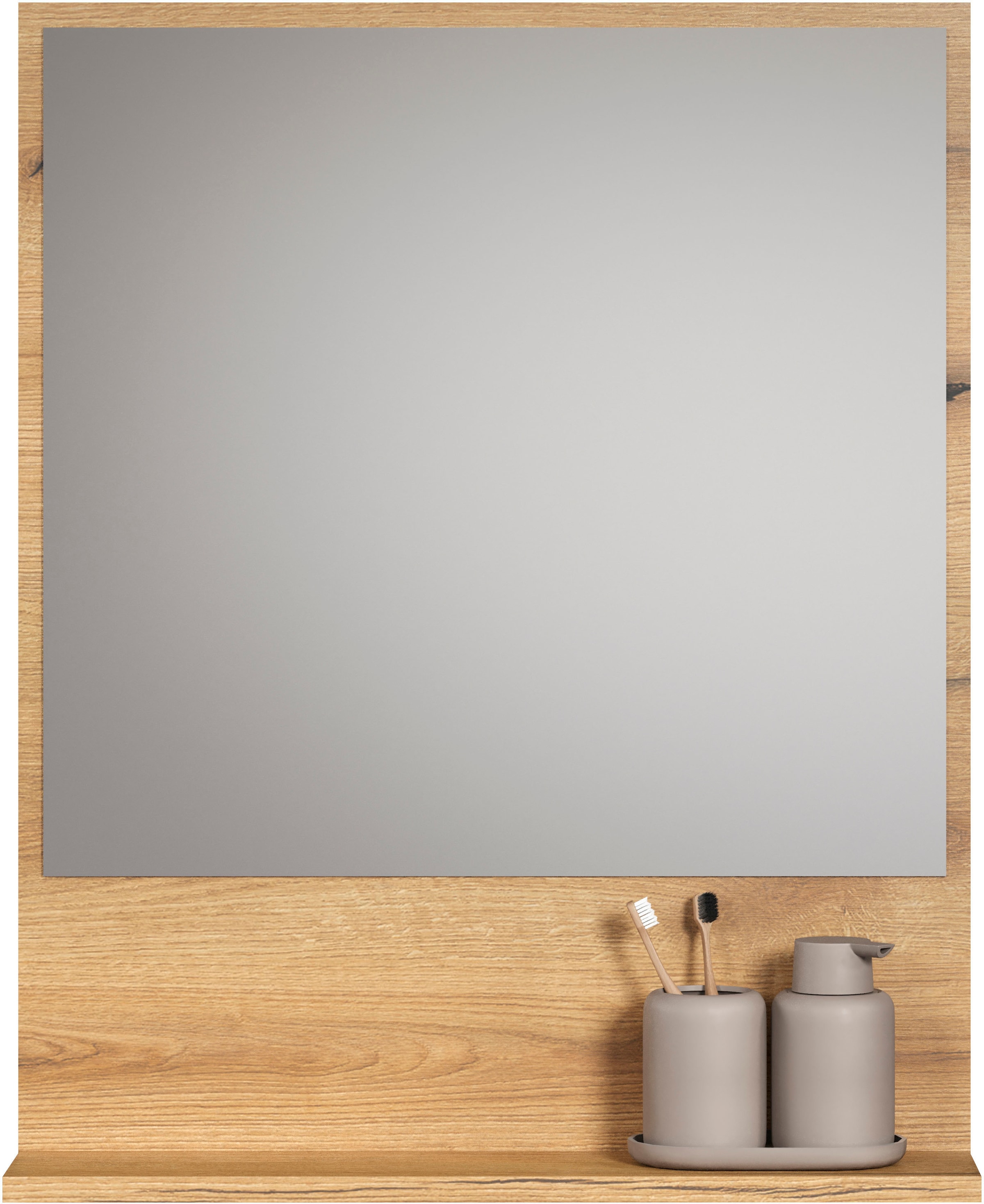 welltime Miroir de salle de bain »Amrum« Wandspiegel mit Ablage - (B/T/H) wahlweise 60 bis 80/14/74 cm