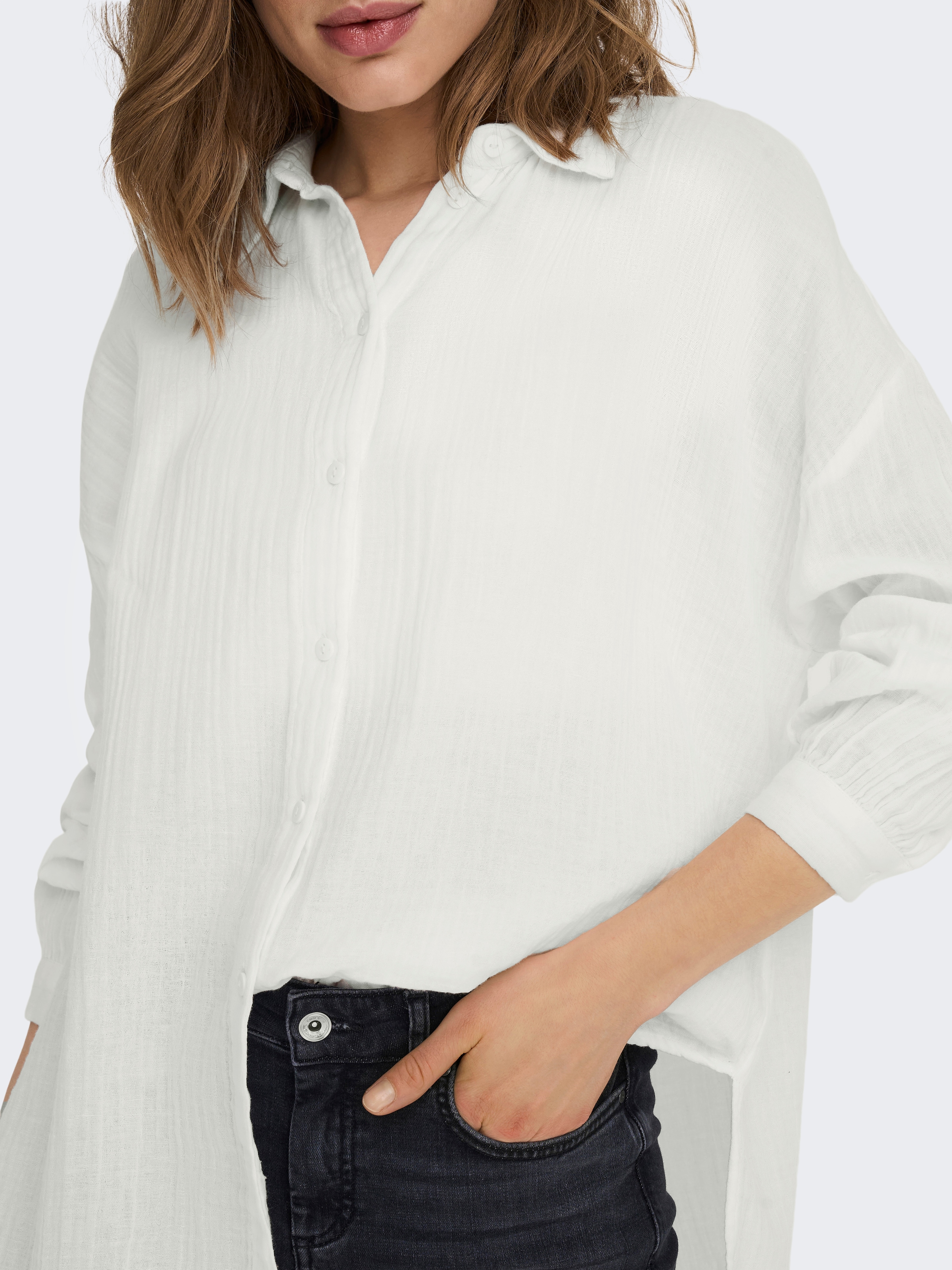 ONLY Longbluse »ONLTHYRA OVERSIZED SHIRT NOOS WVN«