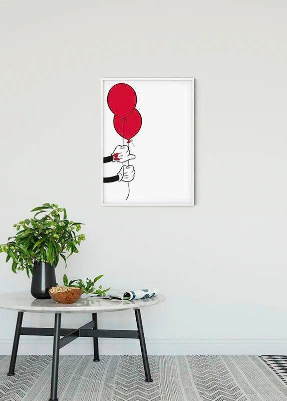 Komar Poster »Mickey Mouse Balloon«, Disney, (1 St.), Kinderzimmer, Schlafzimmer, Wohnzimmer