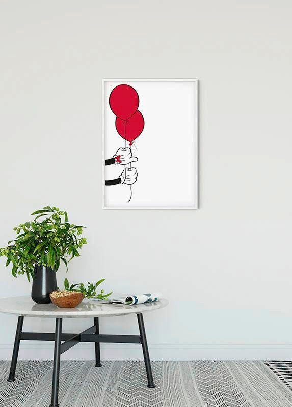 Komar Bild »Mickey Mouse Balloon«, Disney, (1 St.), Wandbild zur Dekoration im Kinderzimmer - ohne Rahmen
