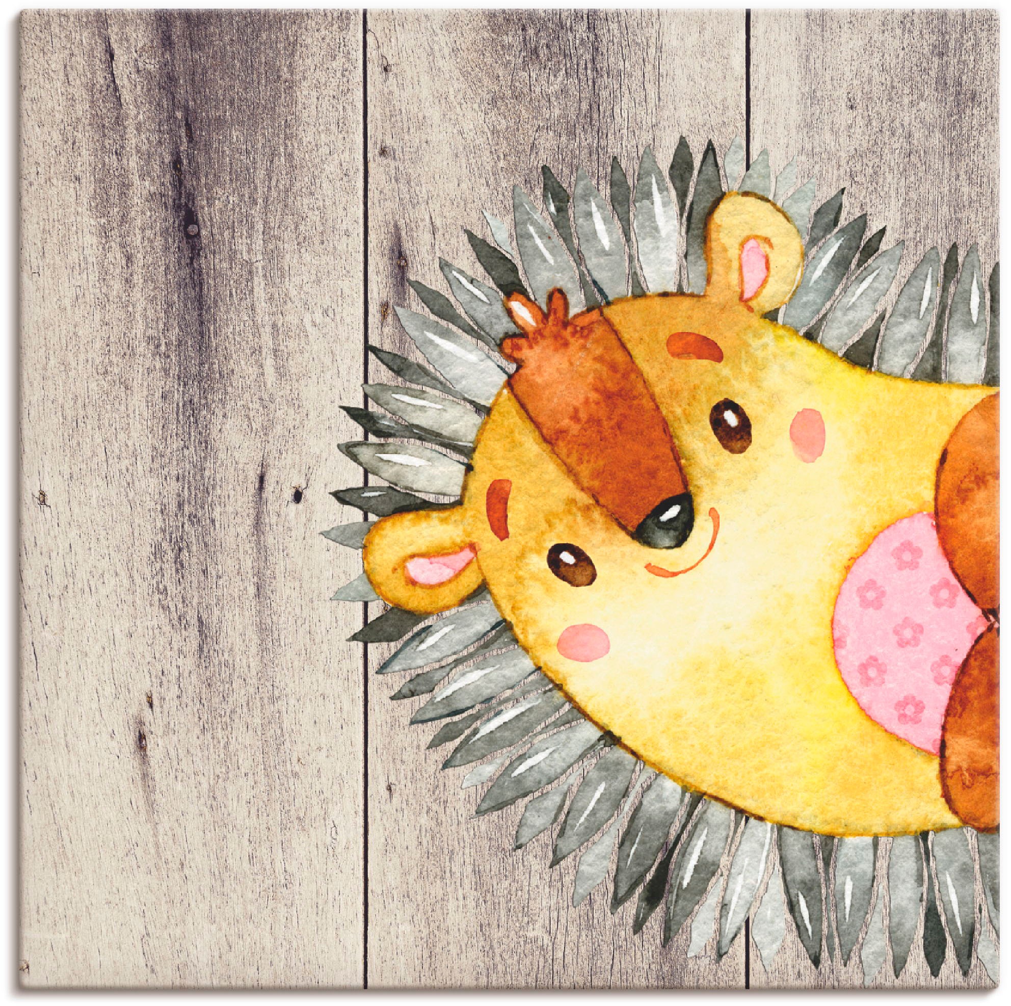 Image of Artland Wandbild »Waldland Freunde - Igel«, Tiere, (1 St.), in vielen Grössen & Produktarten - Alubild / Outdoorbild für den Aussenbereich, Leinwandbild, Poster, Wandaufkleber / Wandtattoo auch für Badezimmer geeignet bei Ackermann Versand Schweiz