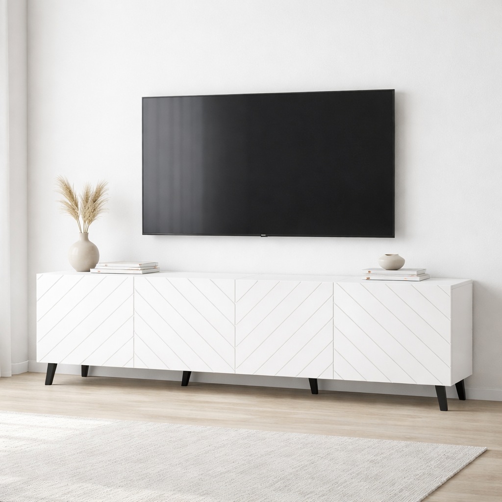 Image of GOODproduct Lowboard "HOLLY 2.0, TV-Board, TV-Kommode, TV-Schrank, TV-Unterschrank, TV-Möbel" Modernes lackiertes Hochglanz TV-Board, grifflos, Breite 200 cm