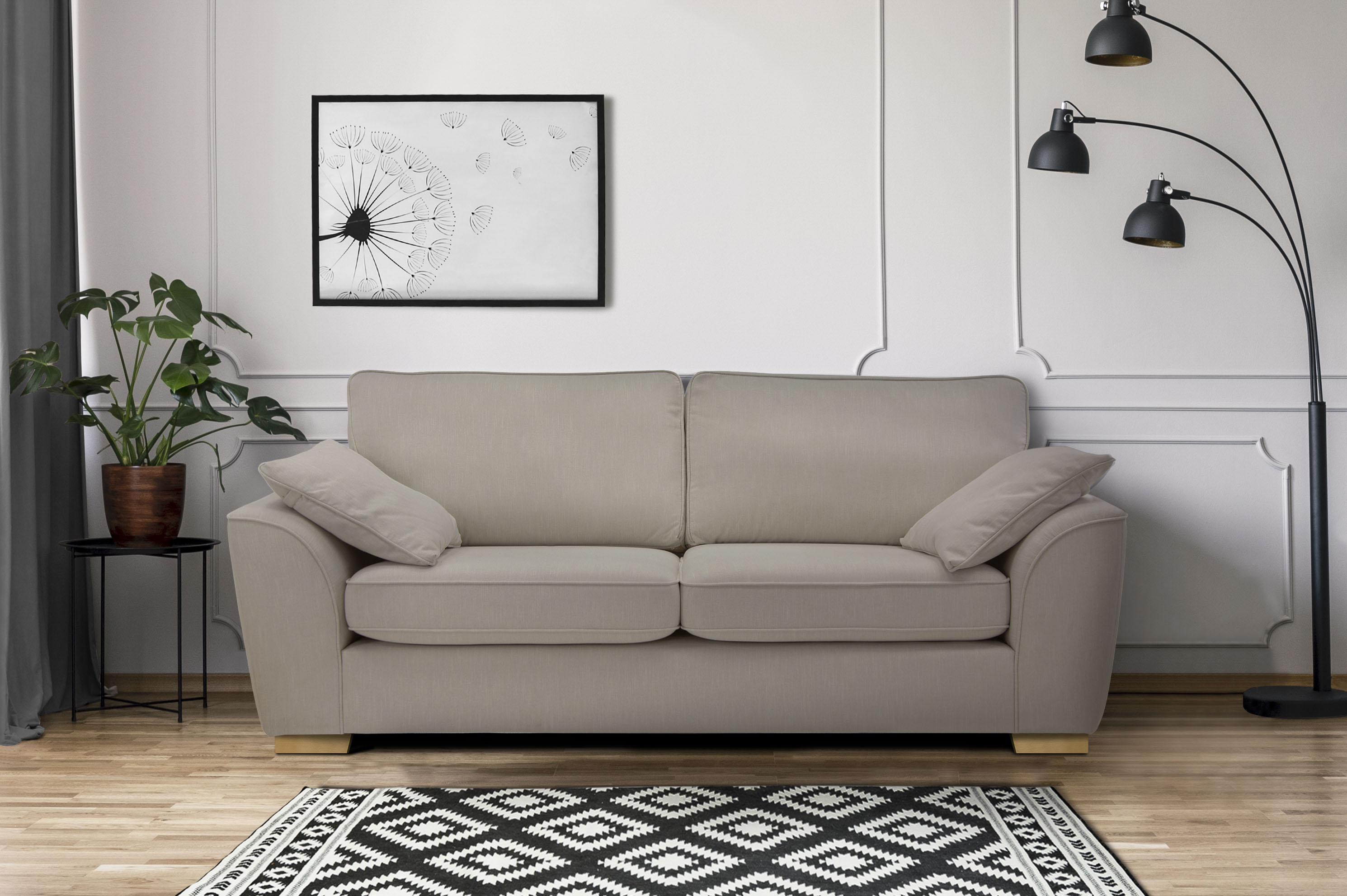 Image of DELAVITA 3-Sitzer »Savoy«, gemütliches Sofa mit vielen Kissen, in 2 Bezugsqualitäten bei Ackermann Versand Schweiz