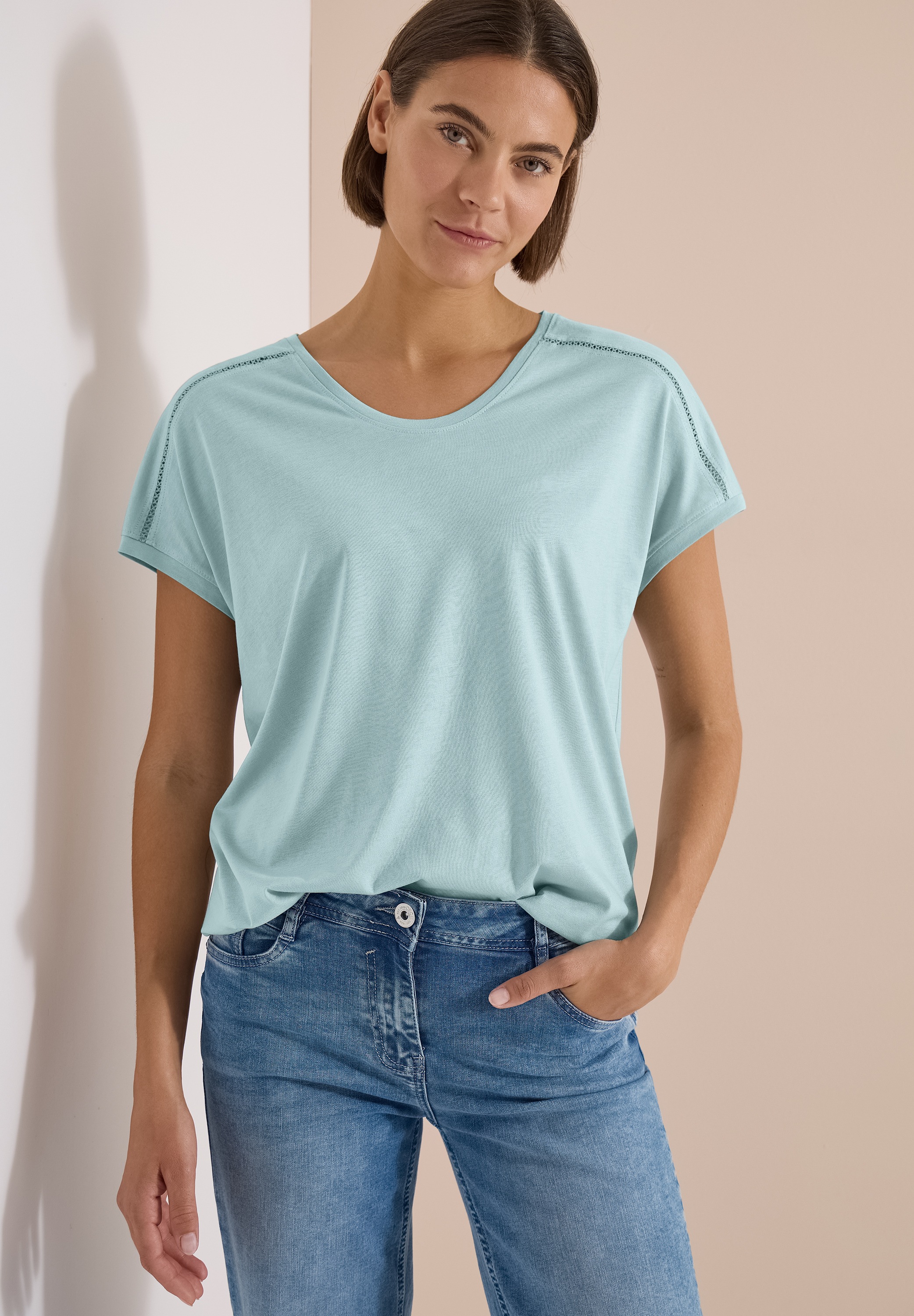 Image of Cecil T-Shirt mit elastischem Bund