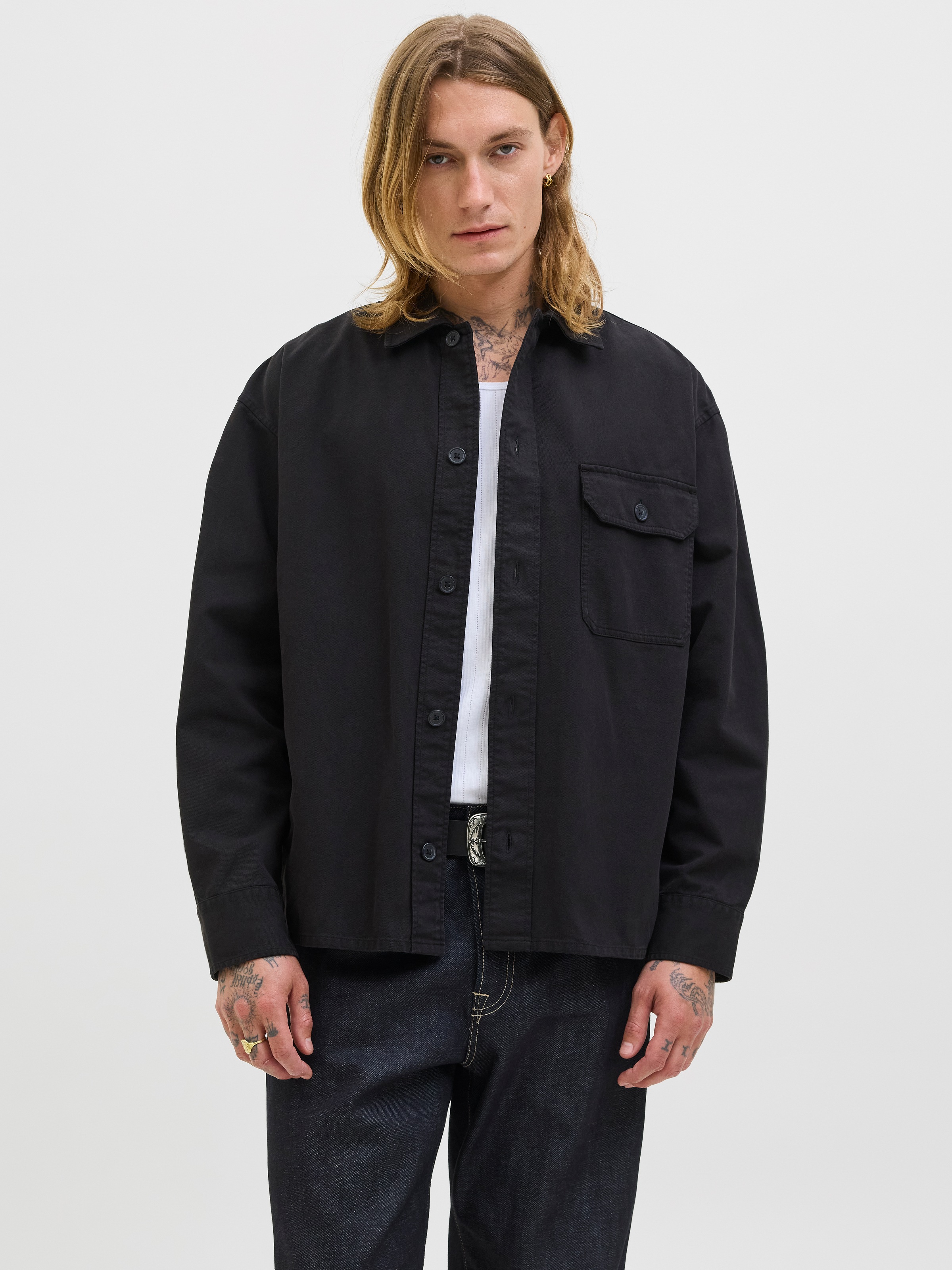 Image of Jack & Jones Langarmhemd "JJEDOVER OVERSHIRT LS SN"