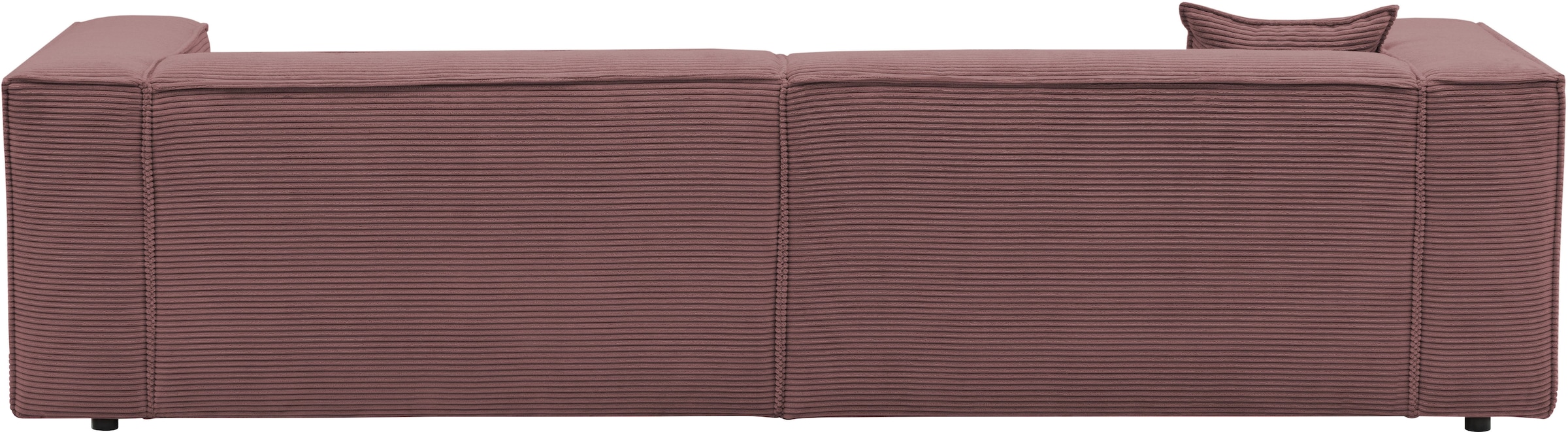 LeGer Home by Lena Gercke Canapé d'angle »PIARA Cord mit Kedernaht L-Form« ottomane au choix droite/gauche, pieds noirs, confort d'assise agréable