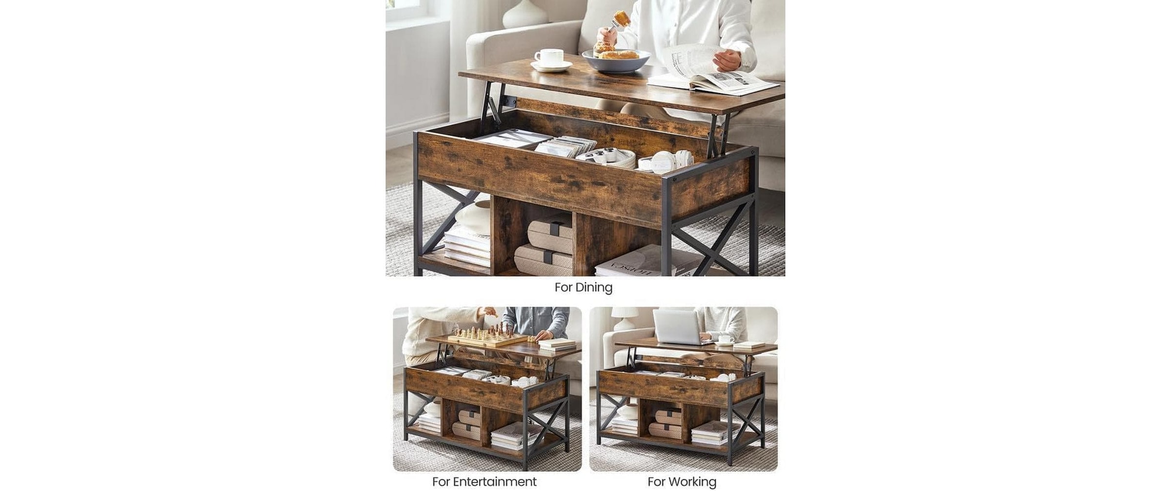 VASAGLE Table basse »Industrial 50 x 49 cm«