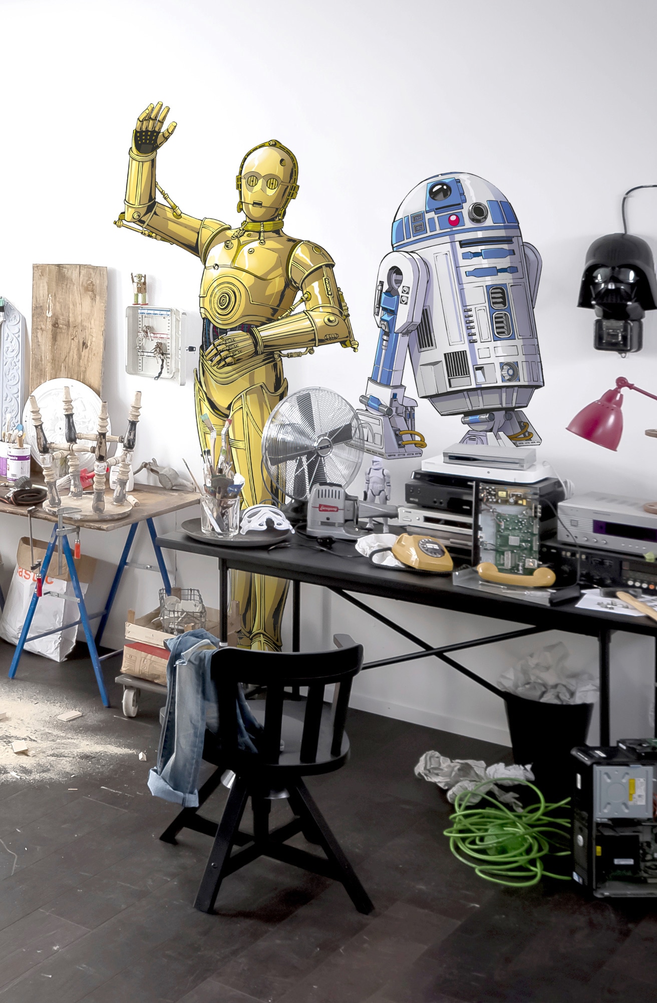 Komar Vliestapete »Selbstklebende Vlies  - Star Wars XXL R2D2 - Grösse 127 x 120 cm«, bedruckt, Kinderzimmer