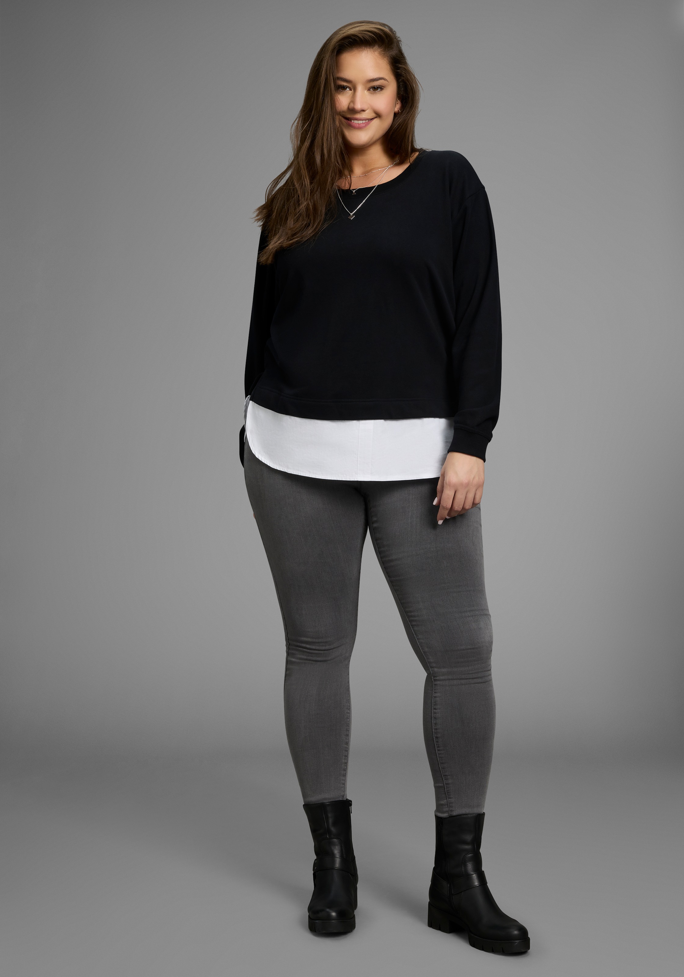 Laura Scott CURVE Sweater, Bluseneinsatz - GROSSE GRÖSSE