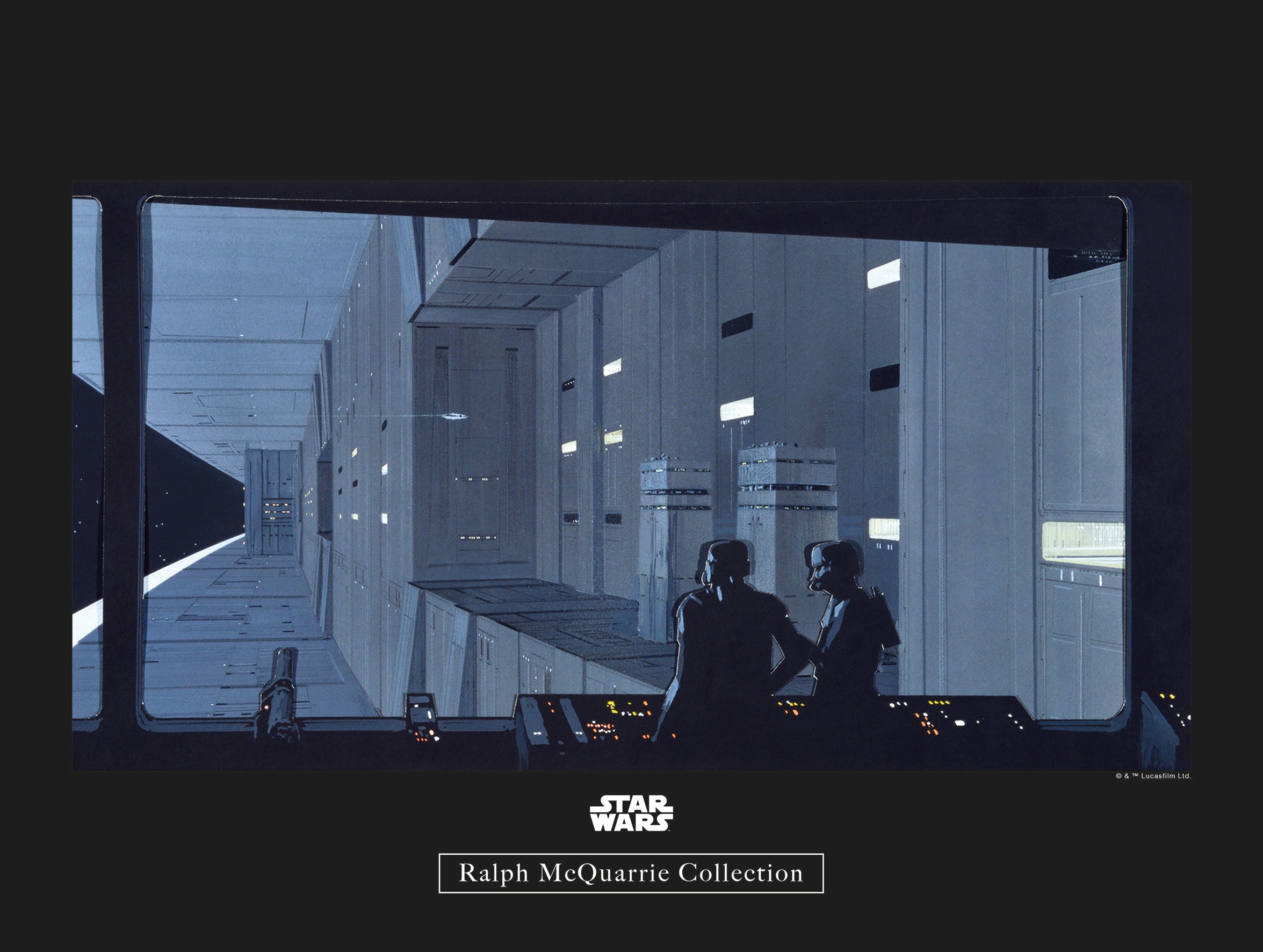 Image of Komar Bild "Star Wars Classic RMQ Death Star Control" Star Wars 1 Stk. tlg. Wandbild zur Dekoration im Kinderzimmer - ohne Rahmen