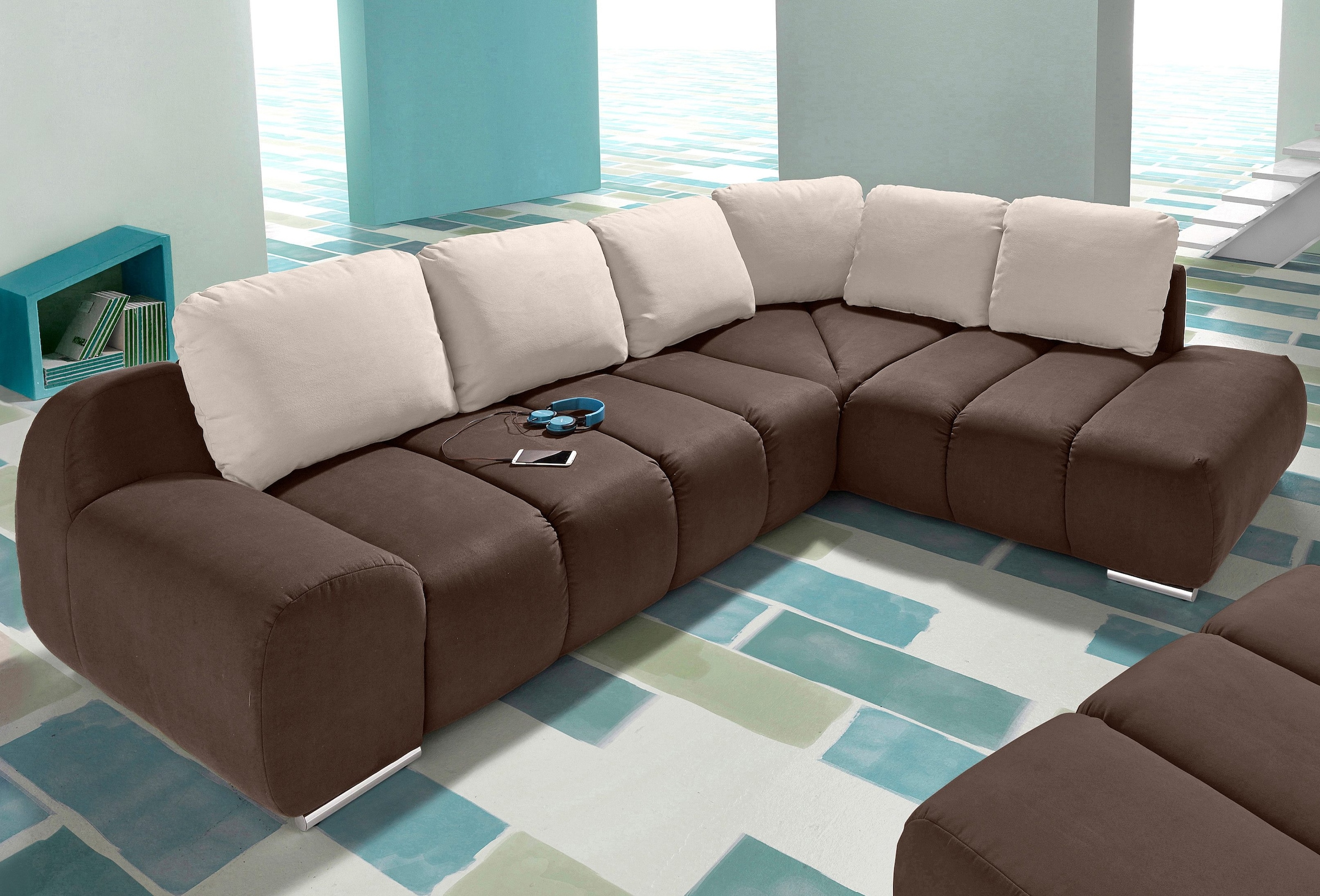 Image of Home affaire Ecksofa "Bono L-Form" mit Ottomane, wahlweise mit Bettfunktion