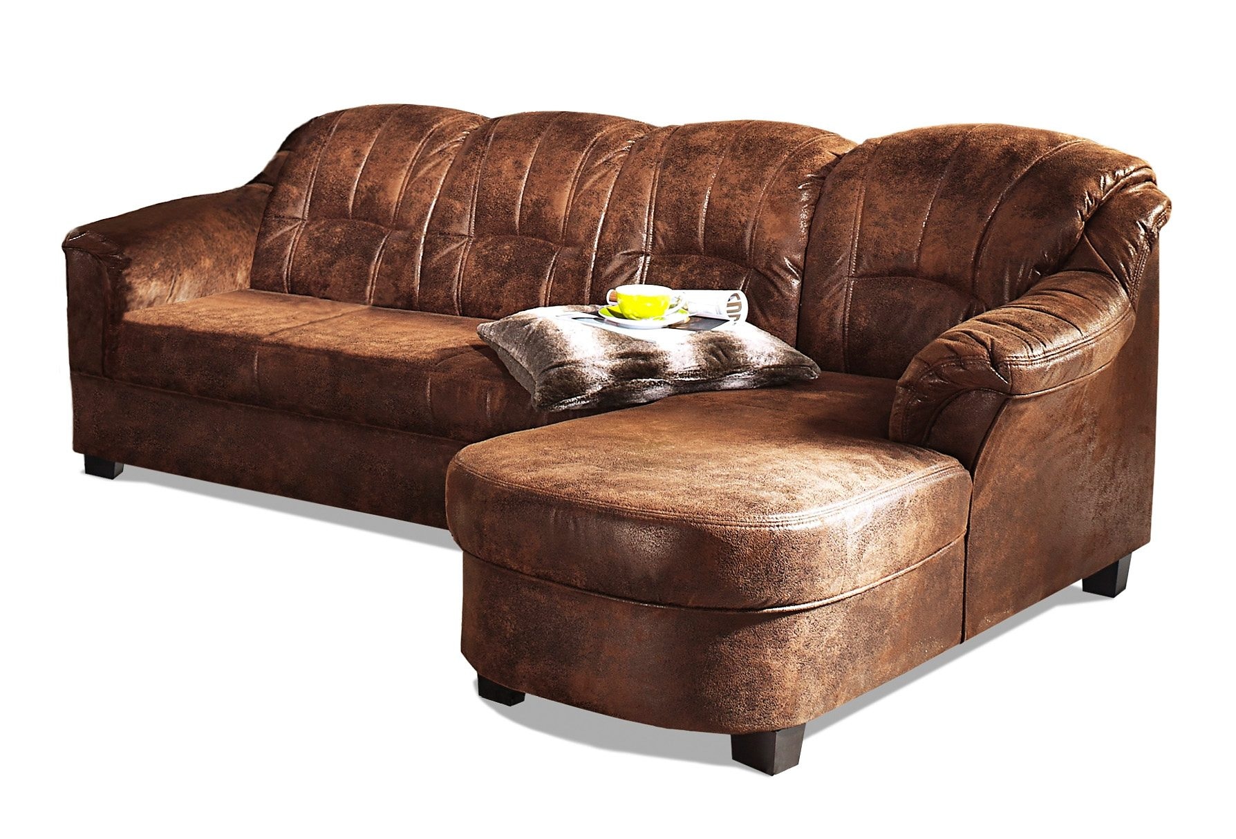 Image of Home affaire Ecksofa "Budapest zeitlos & elegant, bequeme Armlehnen, L-Form" wahlweise mit Bettfunktion, mit Recamiere oder Ottomane