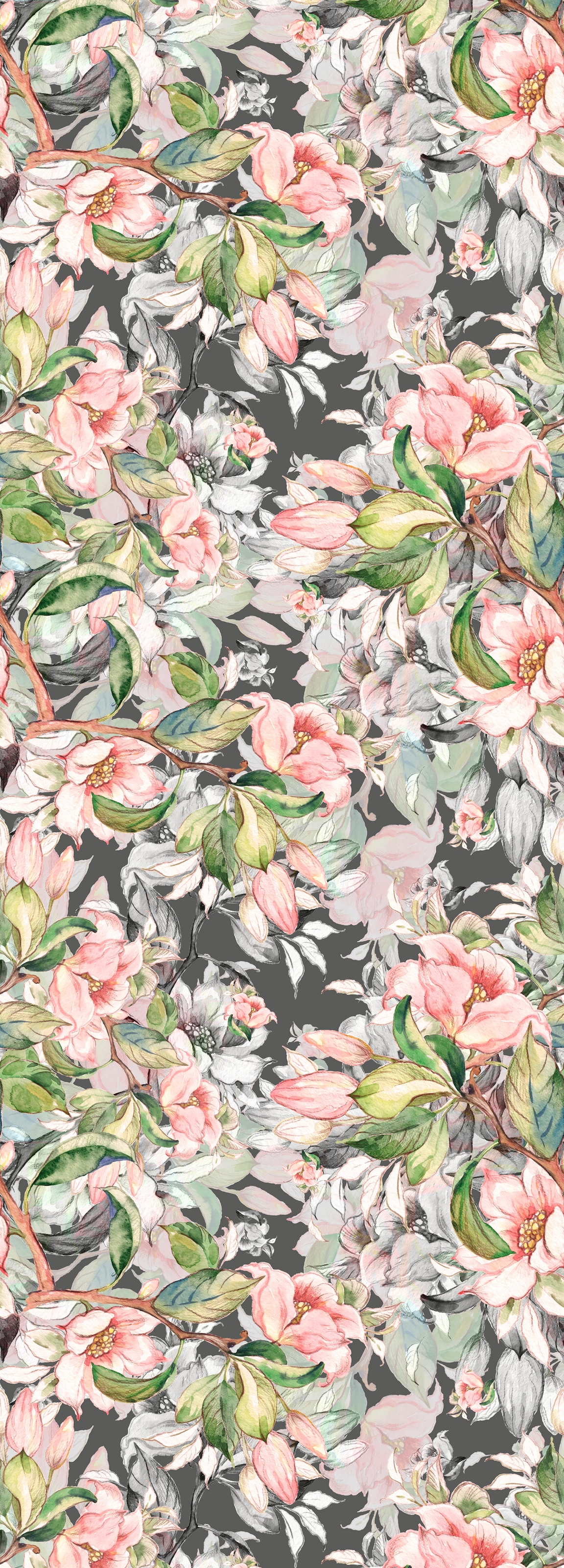 Image of queence Vinyltapete "Blake" Motiv bedruckt botanisch floral gemustert natürlich glatt 90x250cm, selbstklebend, kinderleichte Anbringung, Sticker
